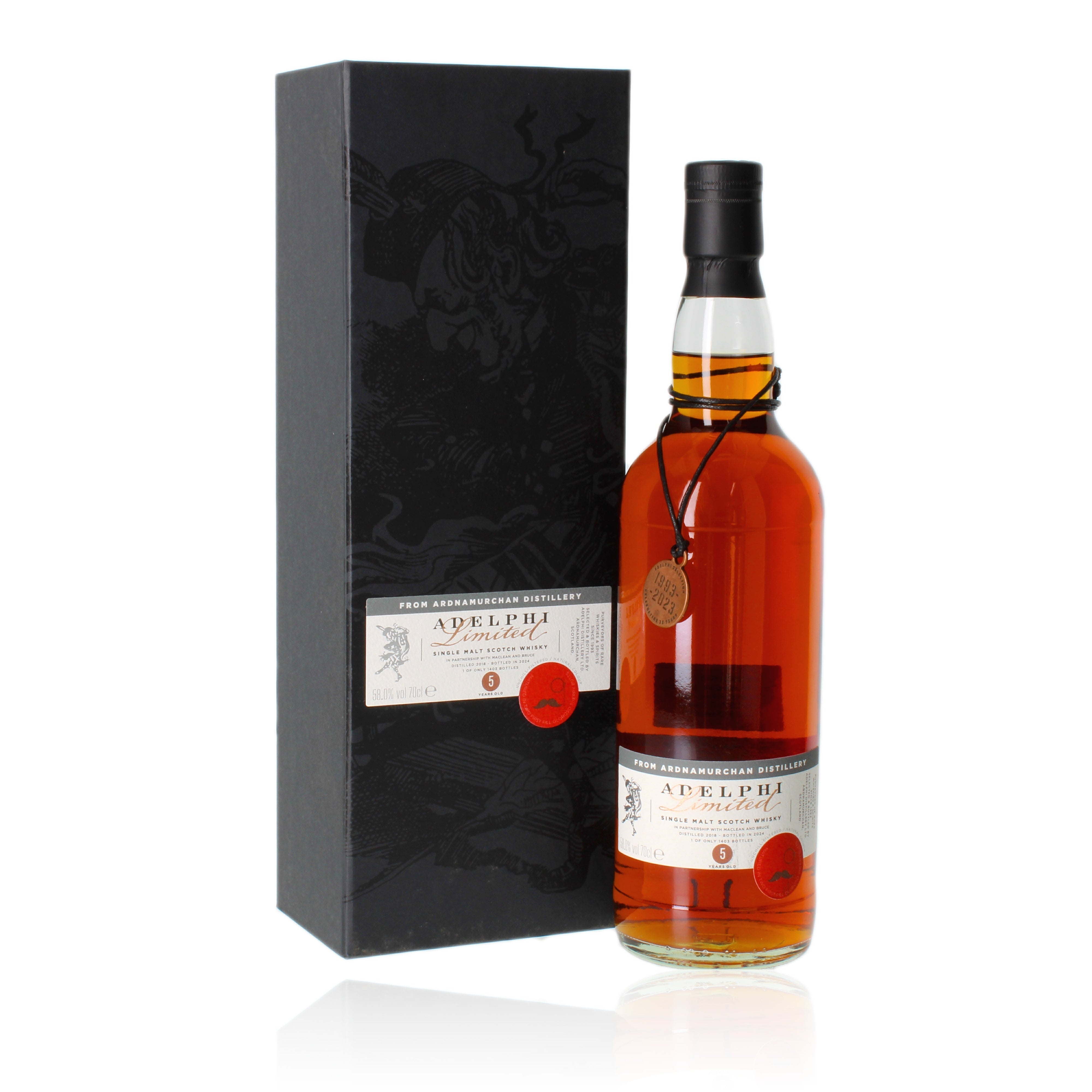 Ardnamurchan Adelphi Maclean Bruce Limited Bottling 5 vuotta 2018/2024 0,7l, alk. 58 tilavuus-%