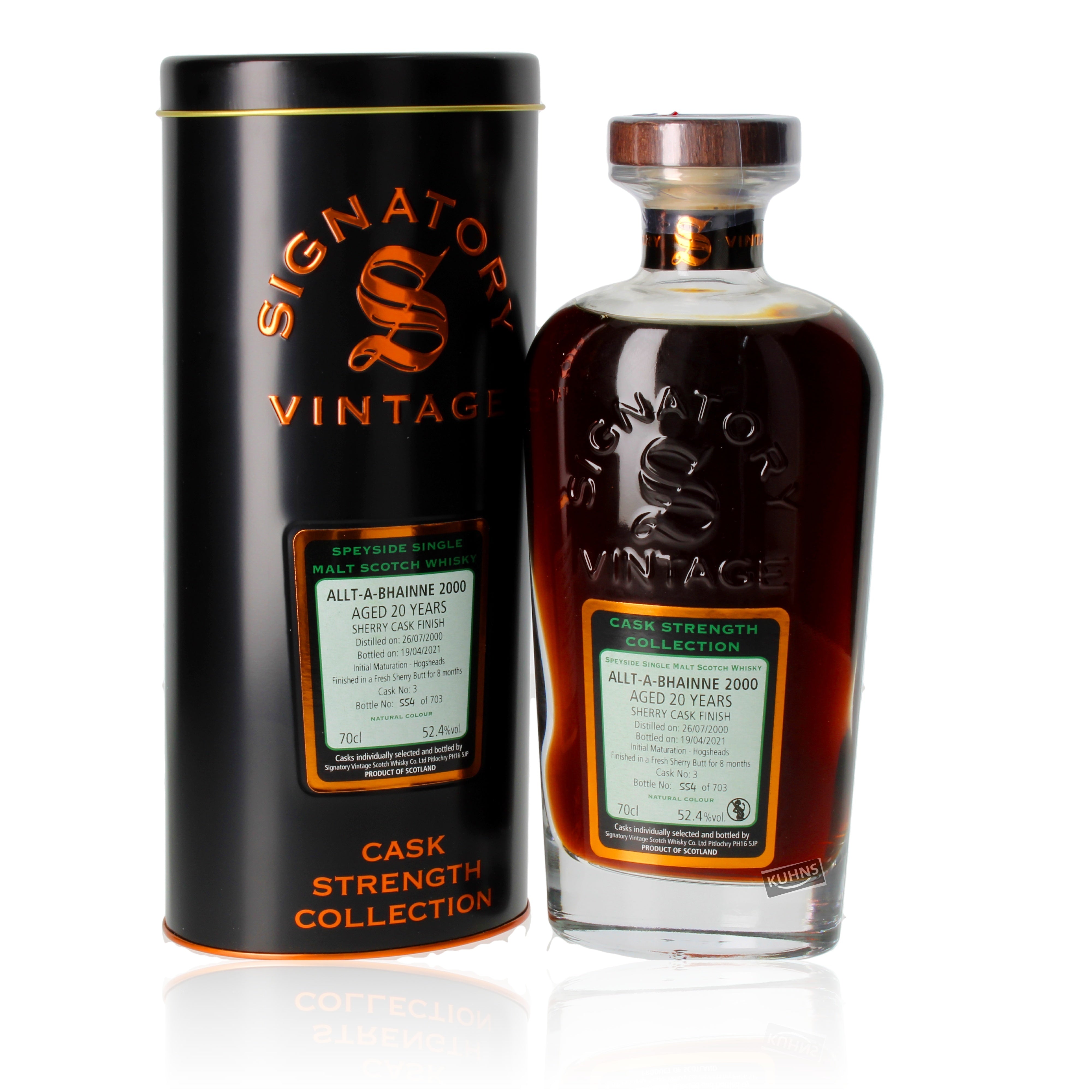 Allt-A-Bhainne 2000 20 Jahre Signatory 0,7l alc. 52,4 Vol.-%