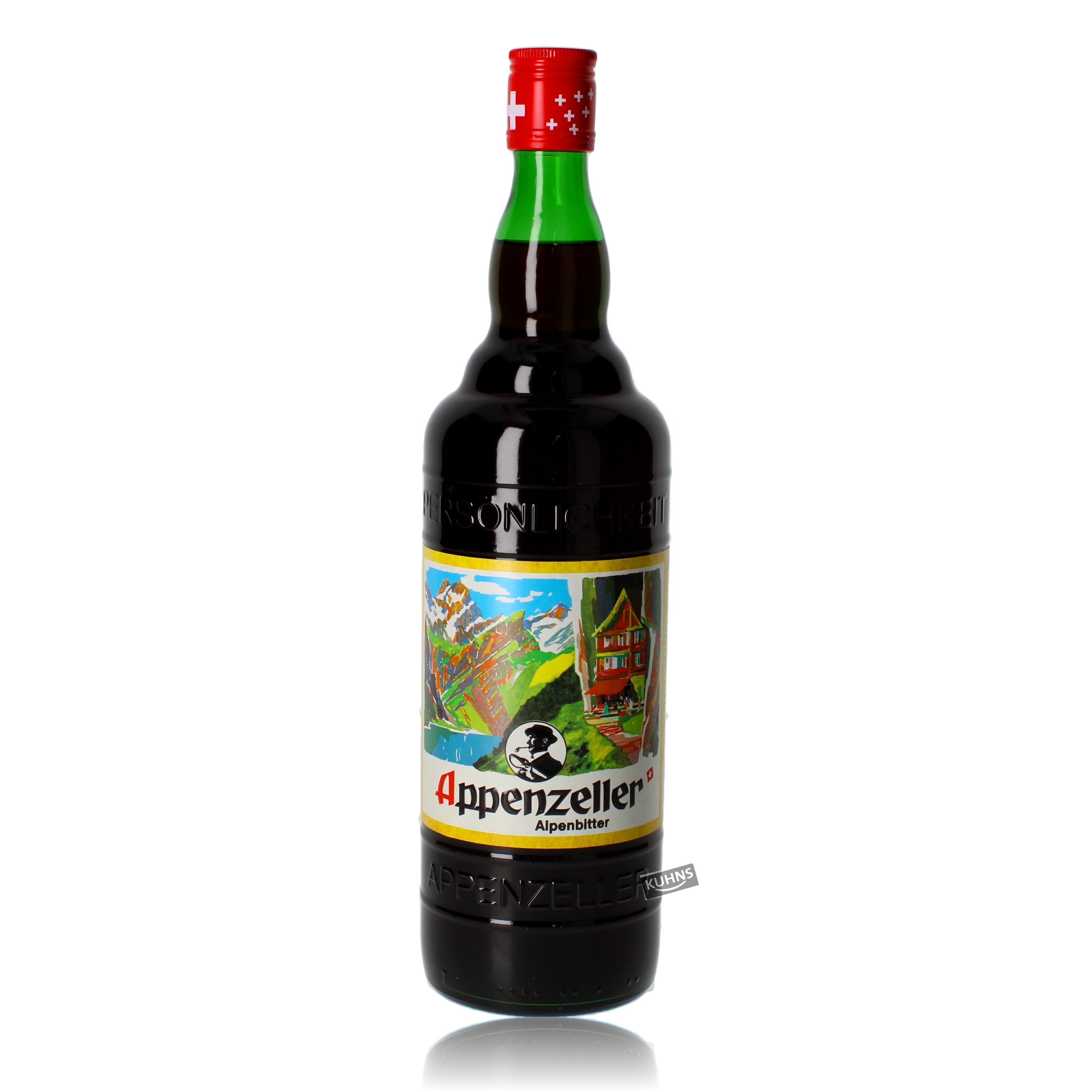 Appenzeller Alpine Bitter 1,0l alk. 29 tilavuusprosenttia, sveitsiläinen yrttilikööri
