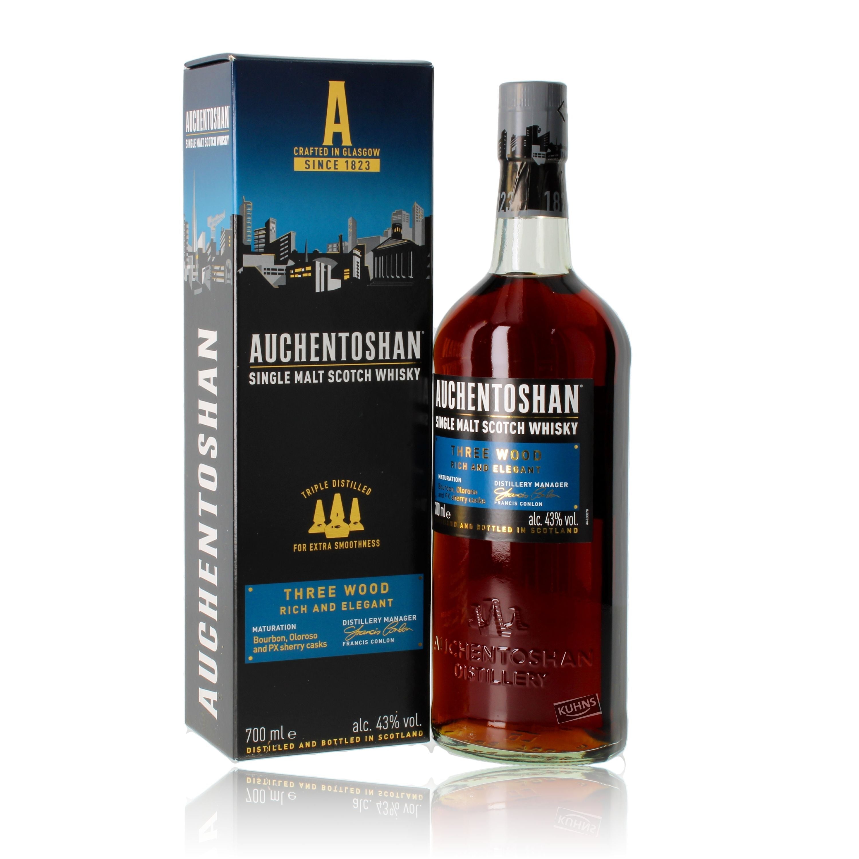 Auchentoshan Three Wood 0,7l, alc. 43 Vol.-%