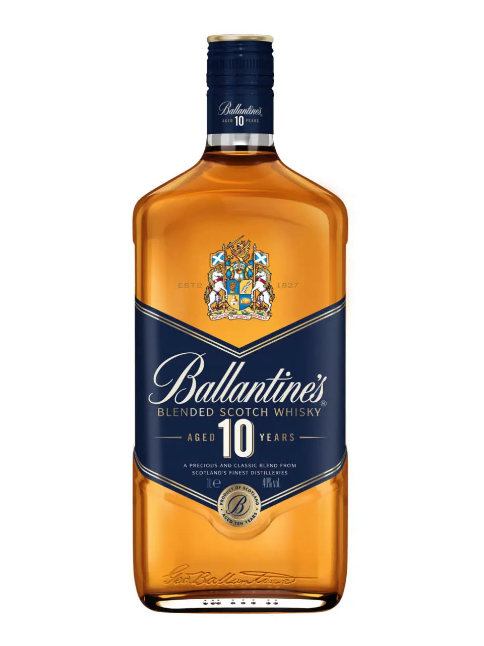 Ballantines 10 Years Blended Whiskey 1.0l, alc. 40% by volume