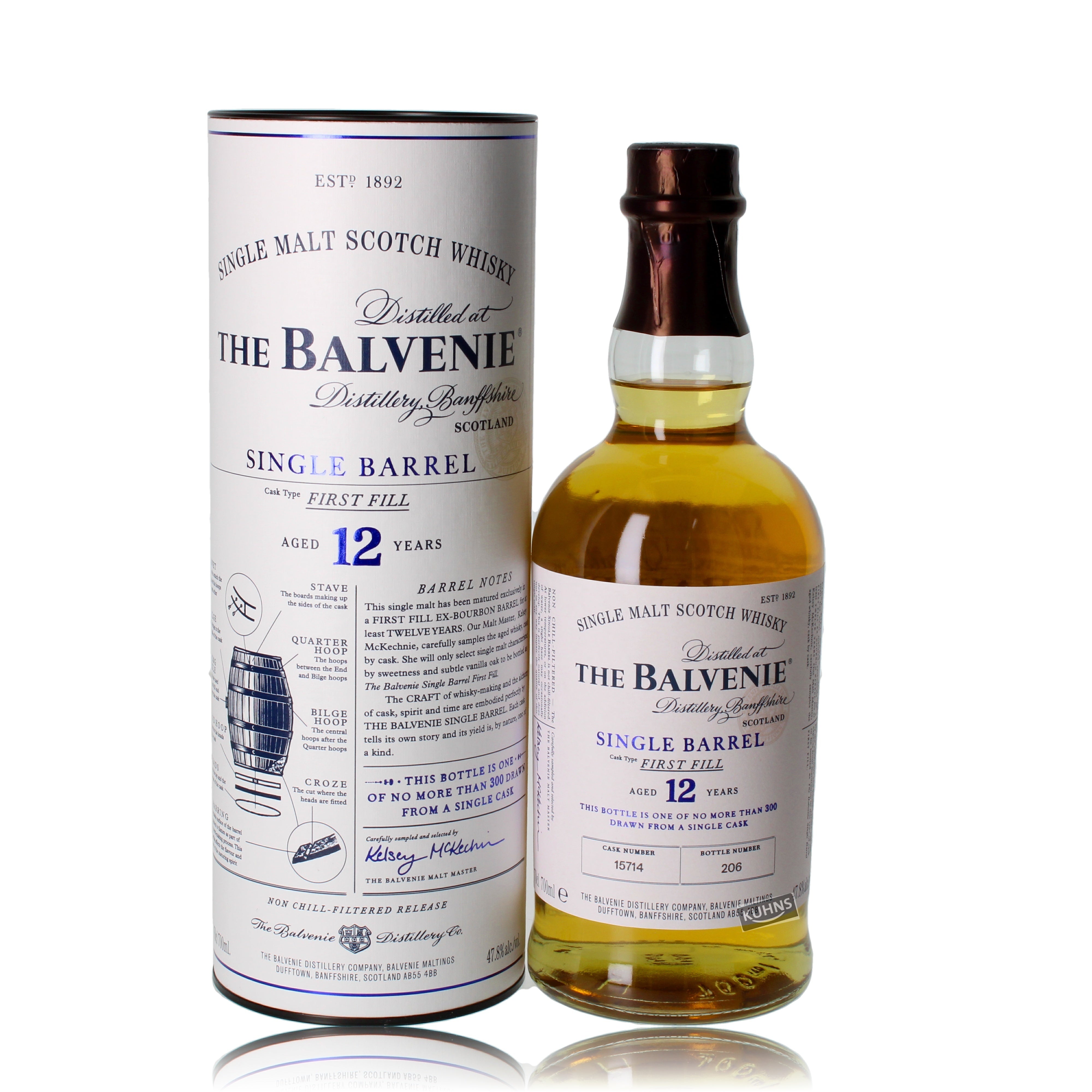 Balvenie 12 Years Single Barrel 0.7l, alc. 47.8 Vol.-%