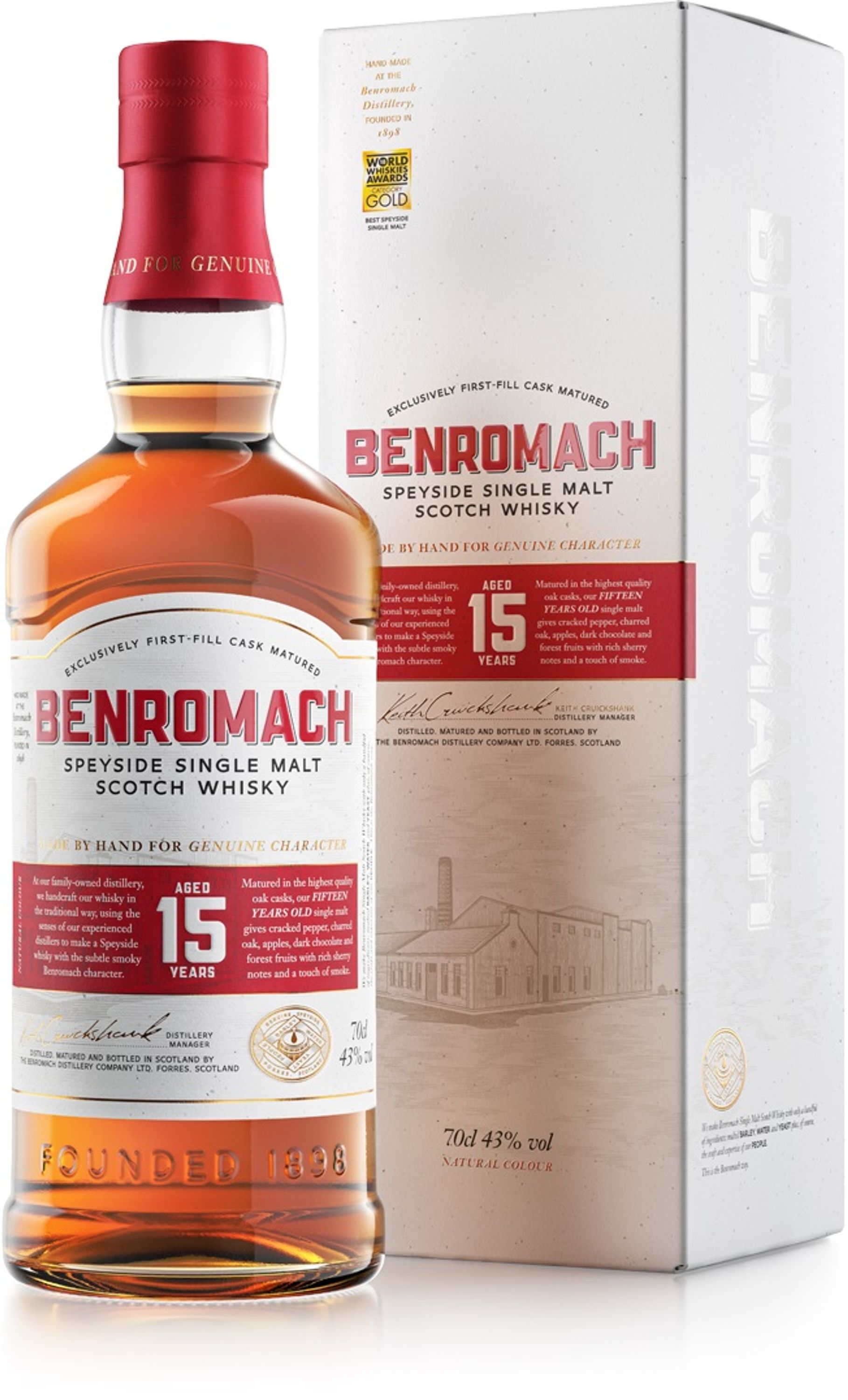 Benromach 15 Jahre 0,7l, alk. 43 tilavuus-%