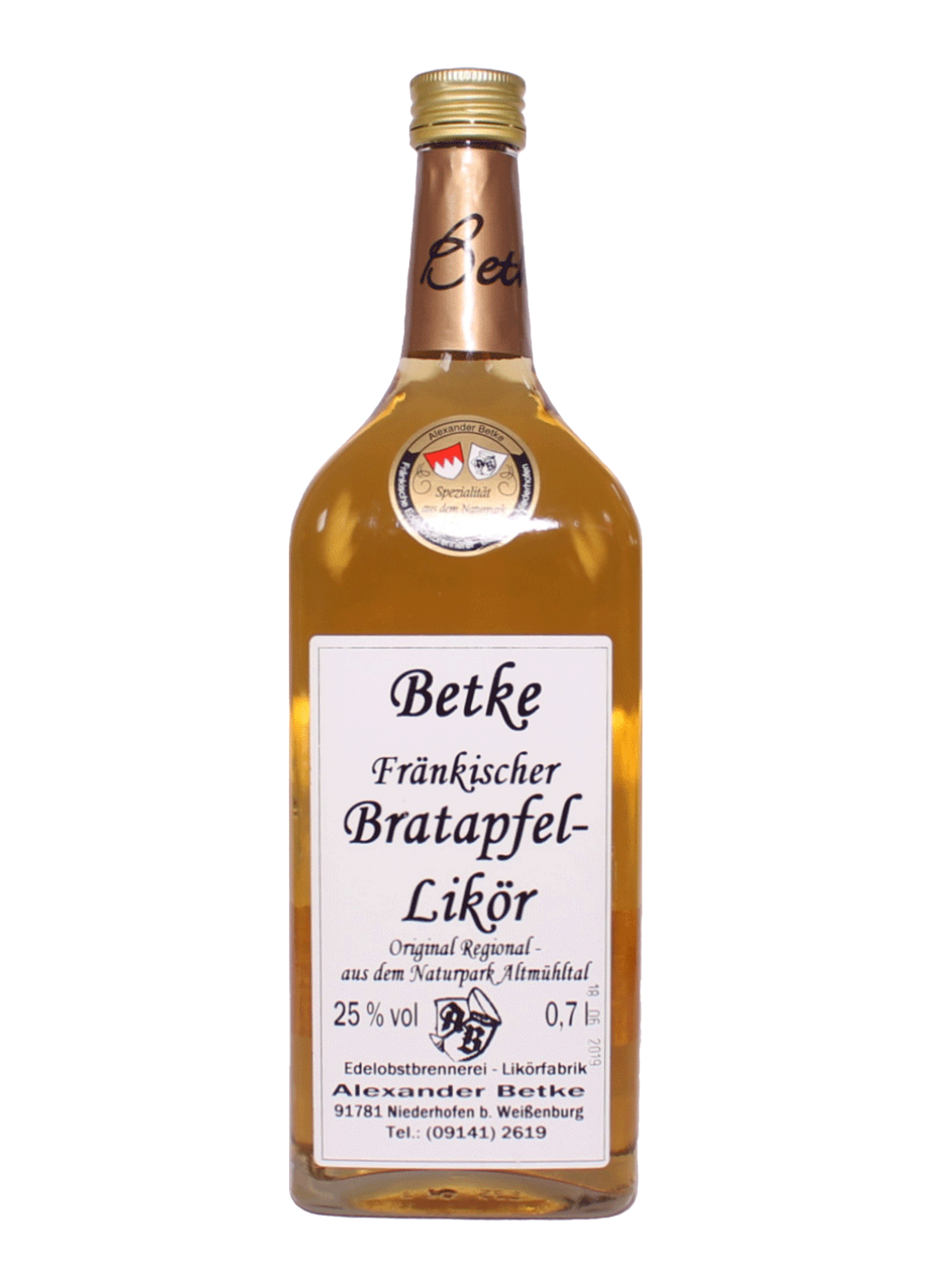 Betke Franconian baked apple liqueur 0.7l, alc. 25% vol.