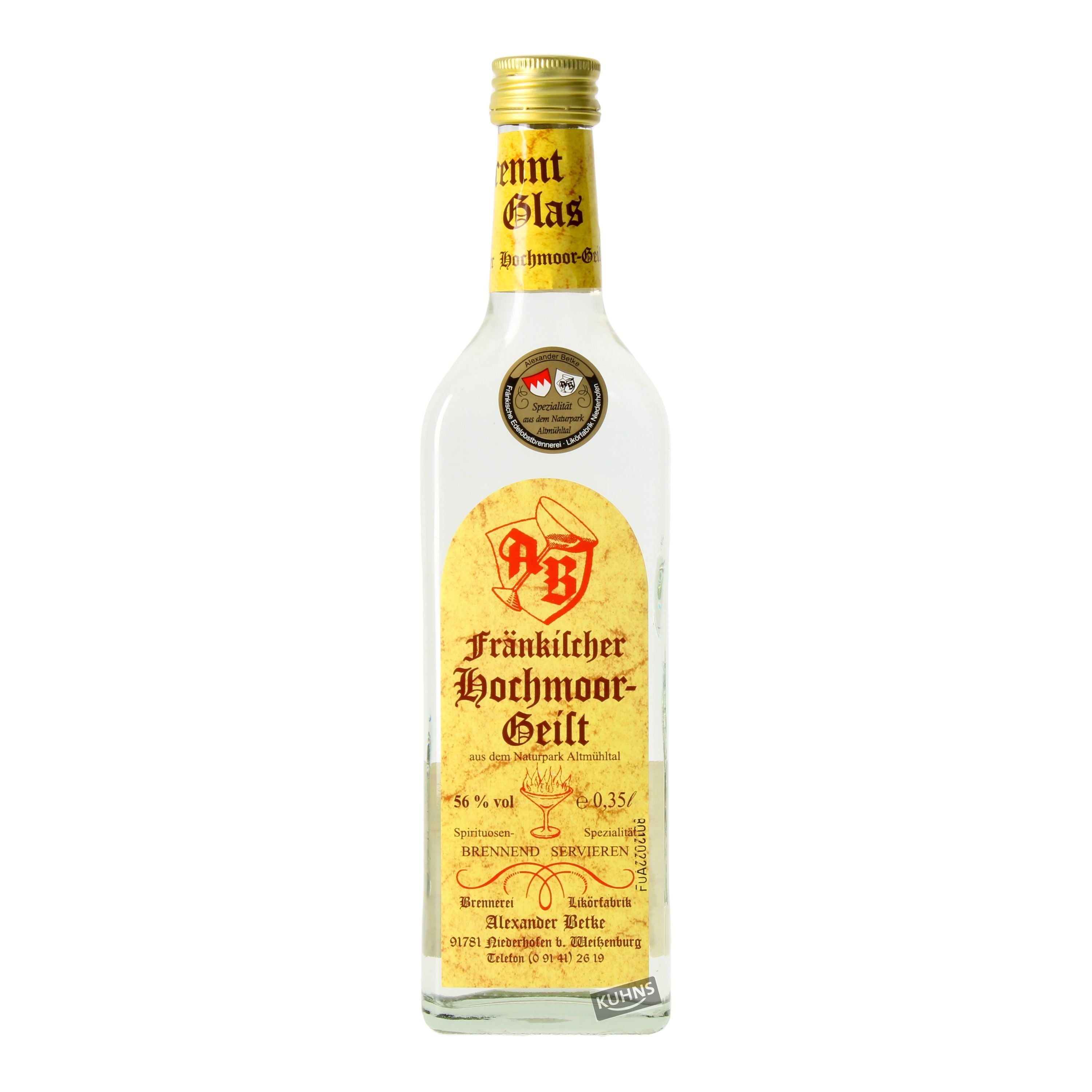 Betke Fränkischer Hochmoorgeist 0,35l, alc. 56 Vol.-%