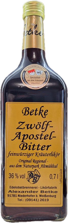 Betke Zwölf-Apostel-Bitter 0,7l, alc 36 Vol.-%