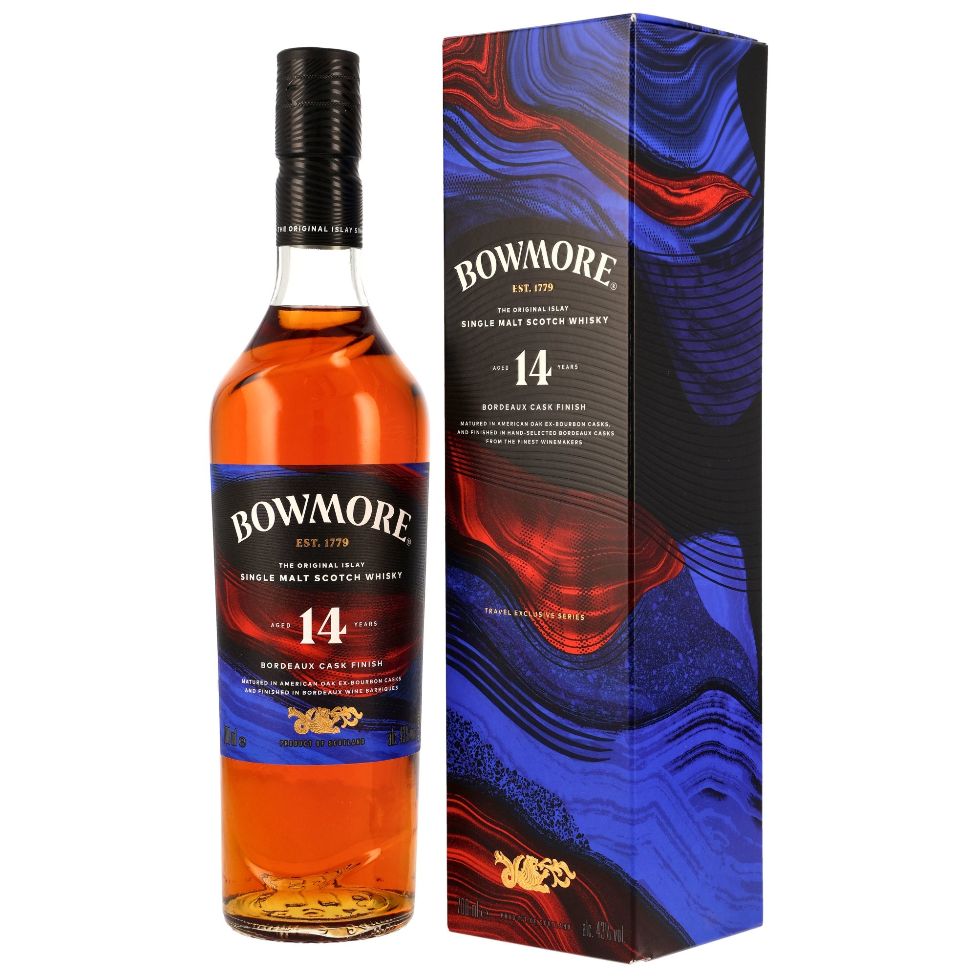 Bowmore 14 Jahre Bordeaux Cask Finish 0,7l, alc. 43 Vol.-%