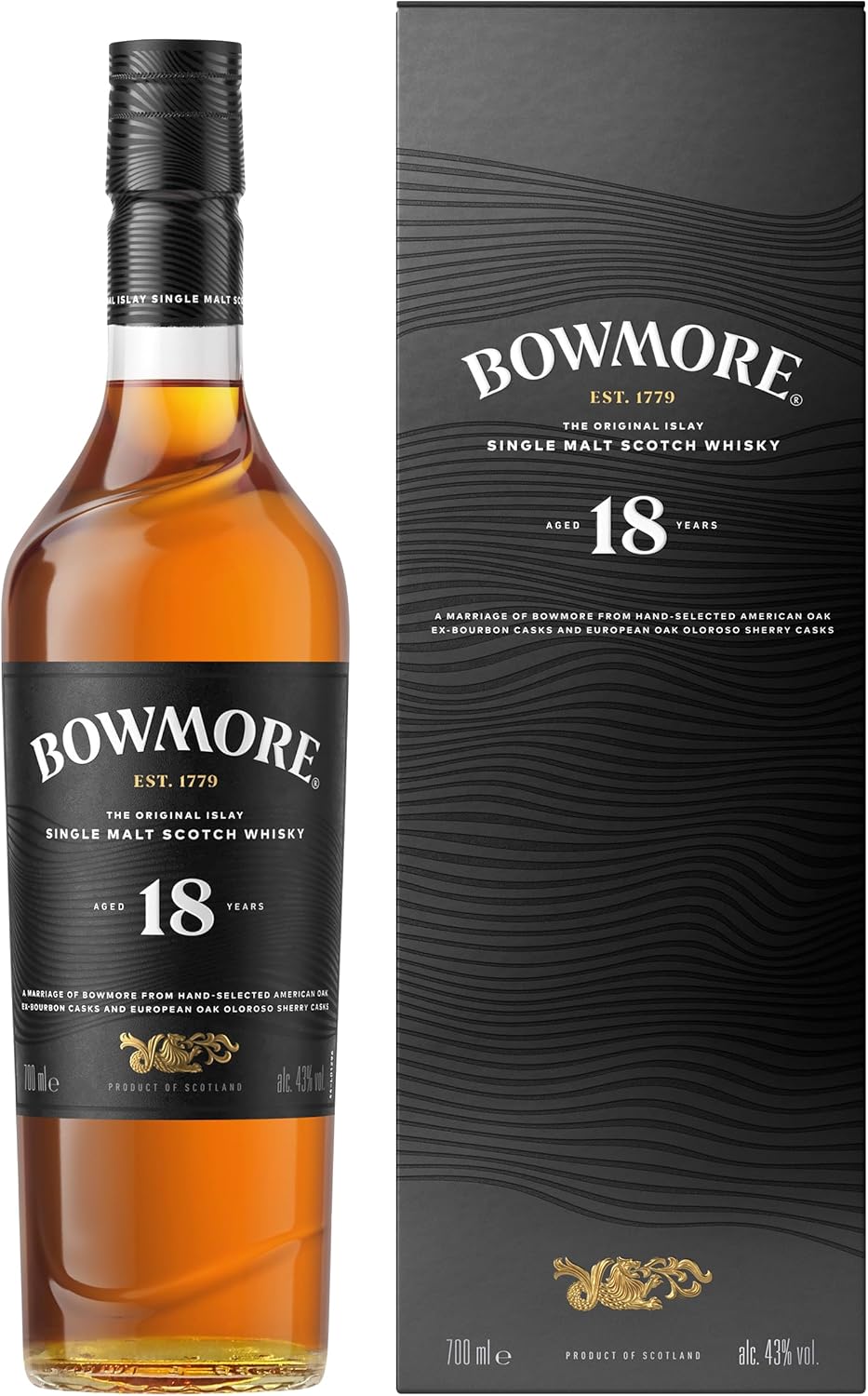 Bowmore 18 años 0,7 l, 43 % alc./vol.