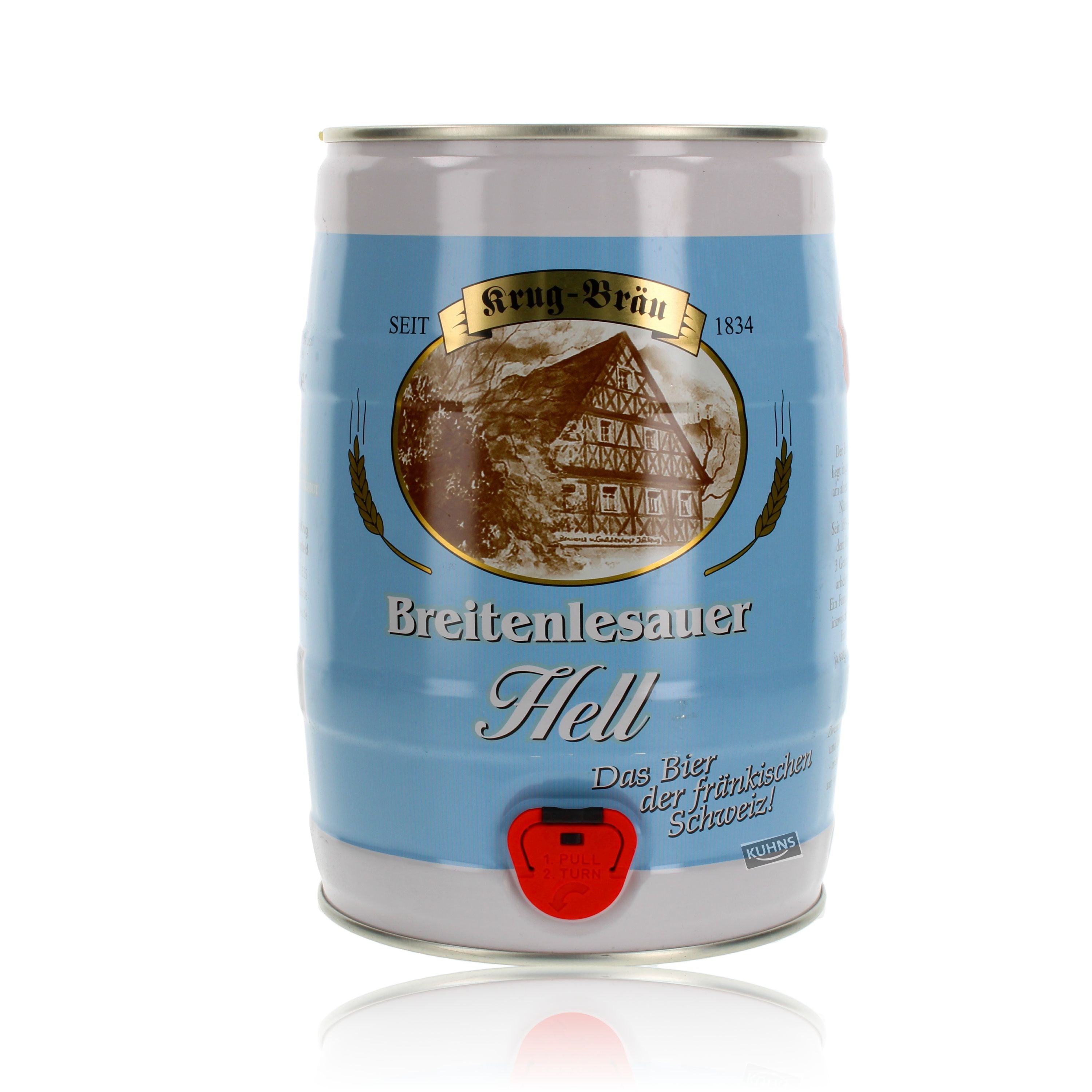 Krug Bräu Breitenlesauer Hell Partyfass 5,0l, alk. 4,8 tilavuus-%