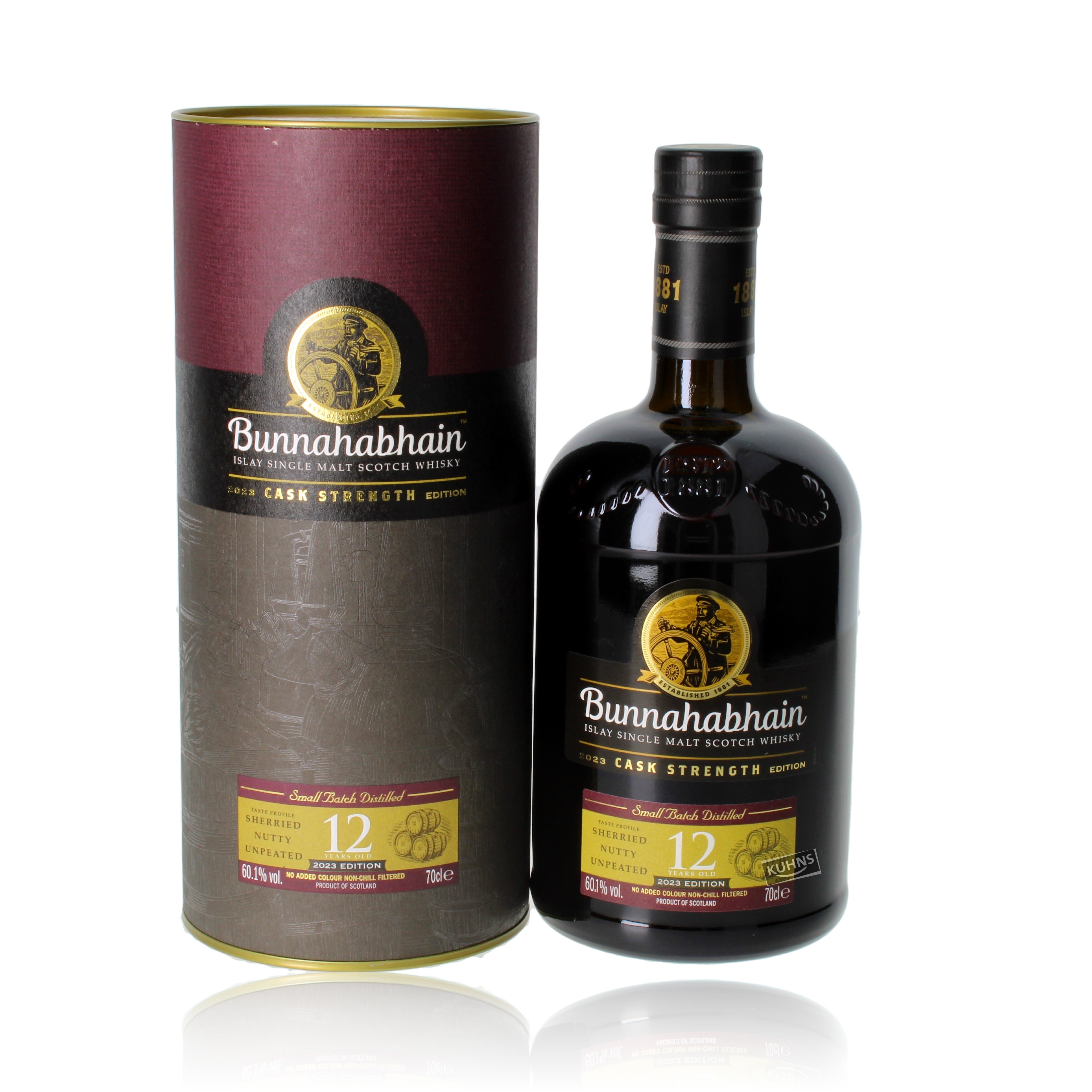 Bunnahabhain 12 Years Cask Strength 2023 0,7l, alk. 60,1 tilavuusprosenttia.