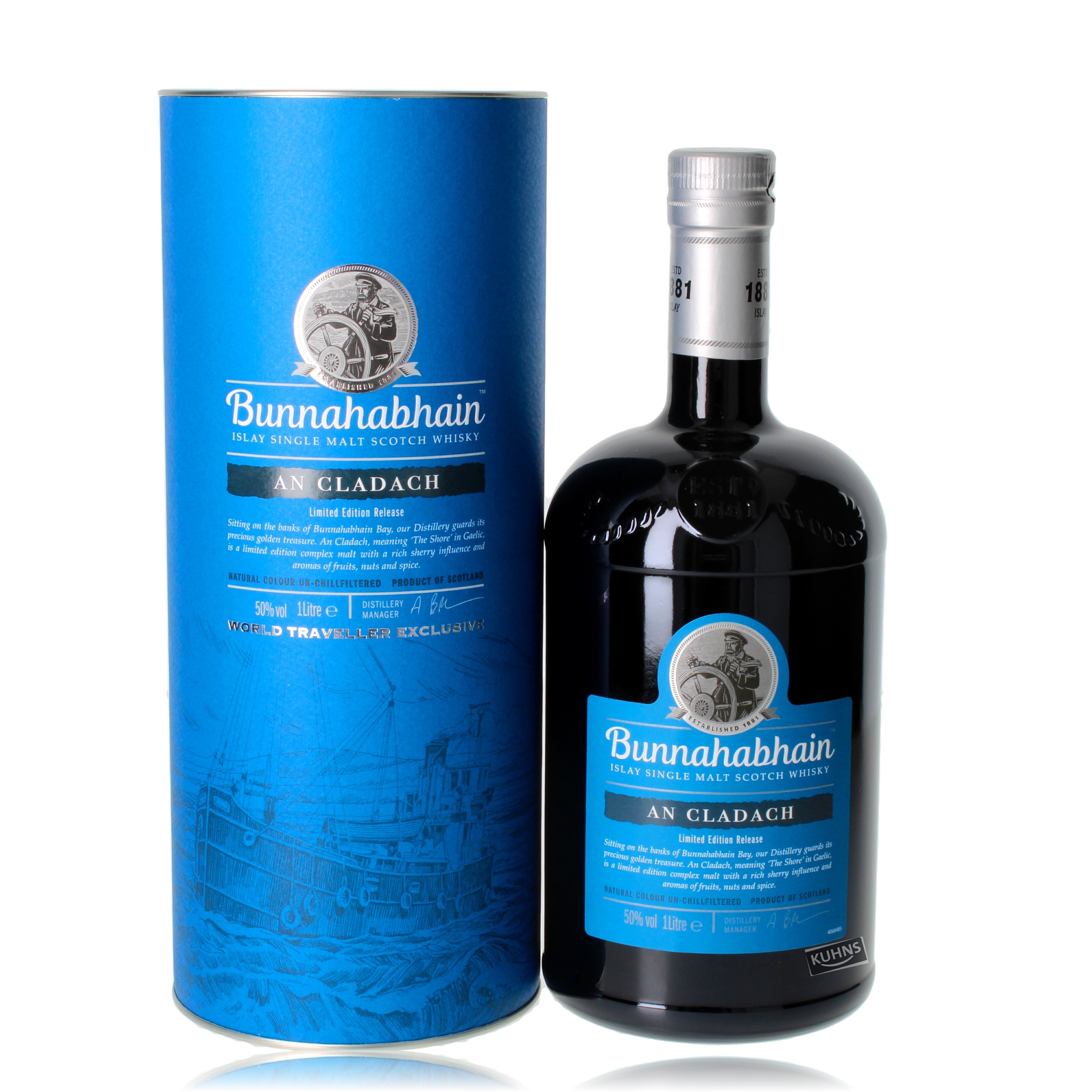 Bunnahabhain An Cladach 1,0l, alk. 50 tilavuus-%