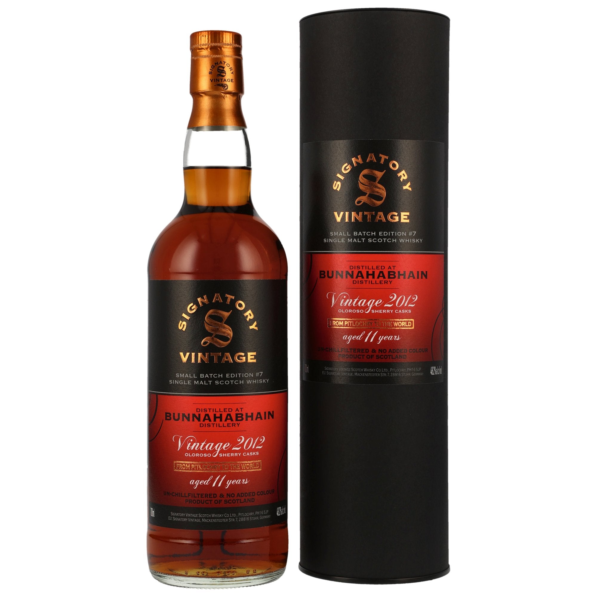 Bunnahabhain 2012 11 Jahre Signatory 0,7l, alc. 48,2 Vol.-%