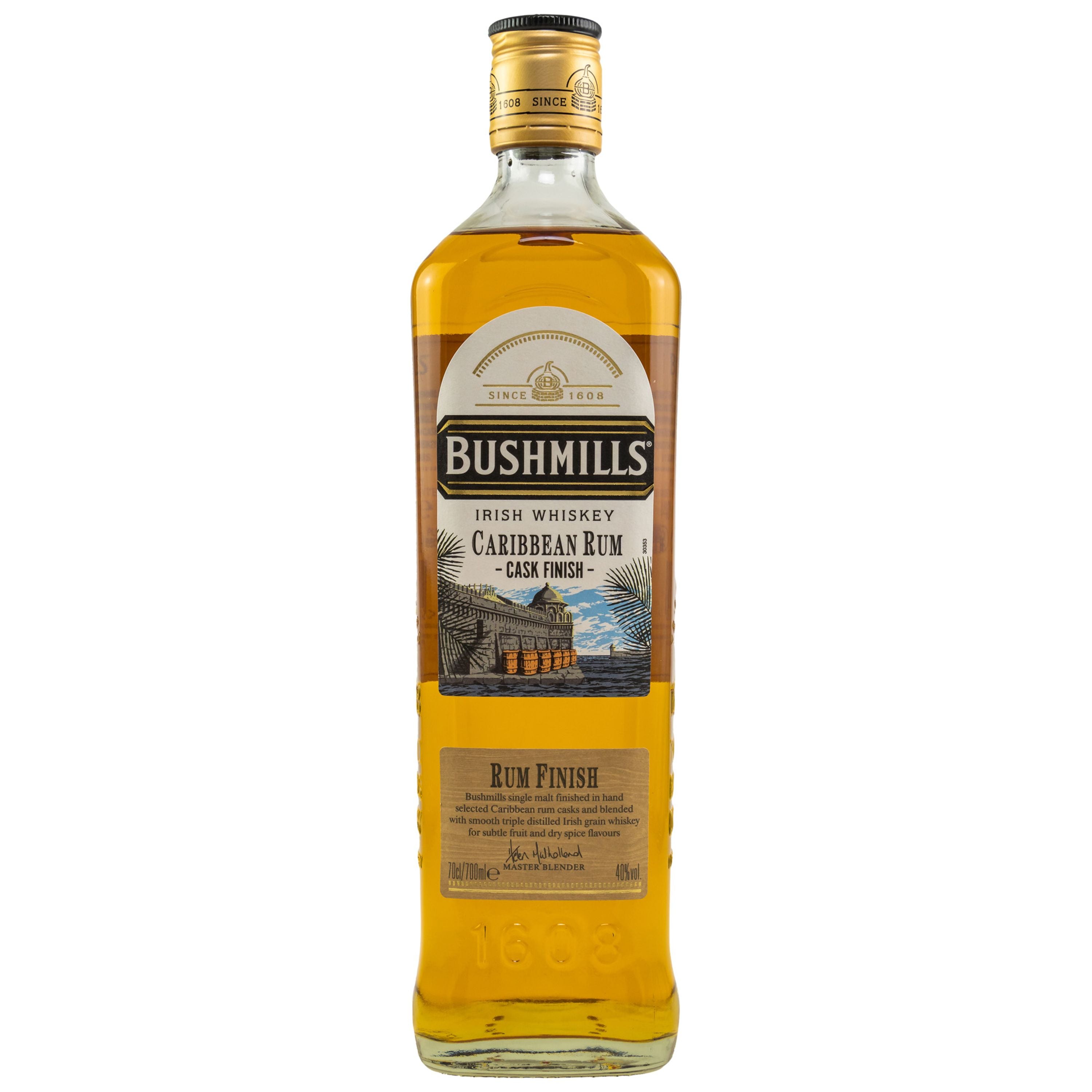 Bushmills Caribbean Rum Cask Finish 0,7l, alk. 40 tilavuus-%