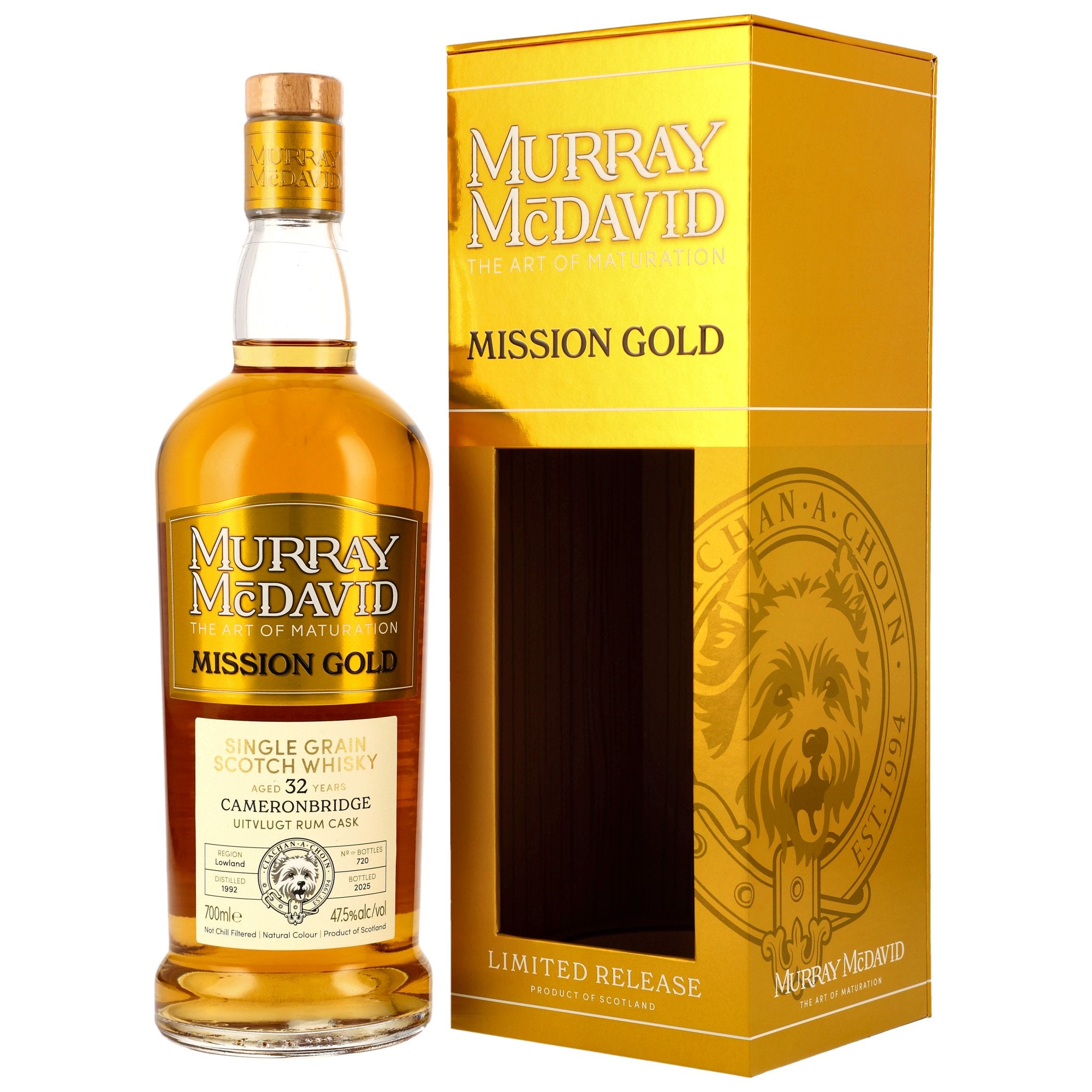 Cameronbridge 32 Años Murray McDavid Single Grain Whisky 0,7l, alc. 47,5 % vol.