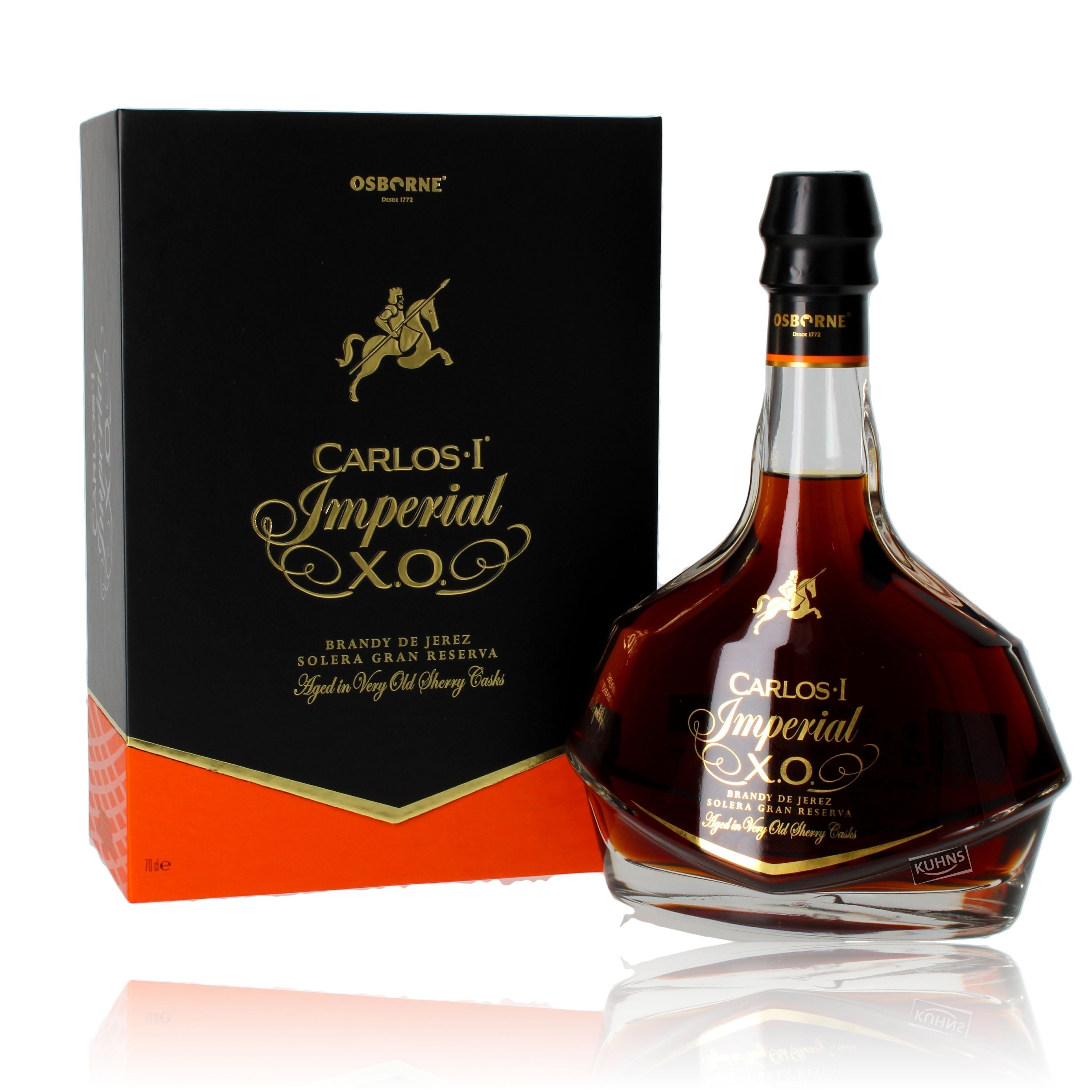 Carlos I Brandy Imperial XO 0,7 l alkoholia 40 tilavuusprosenttia