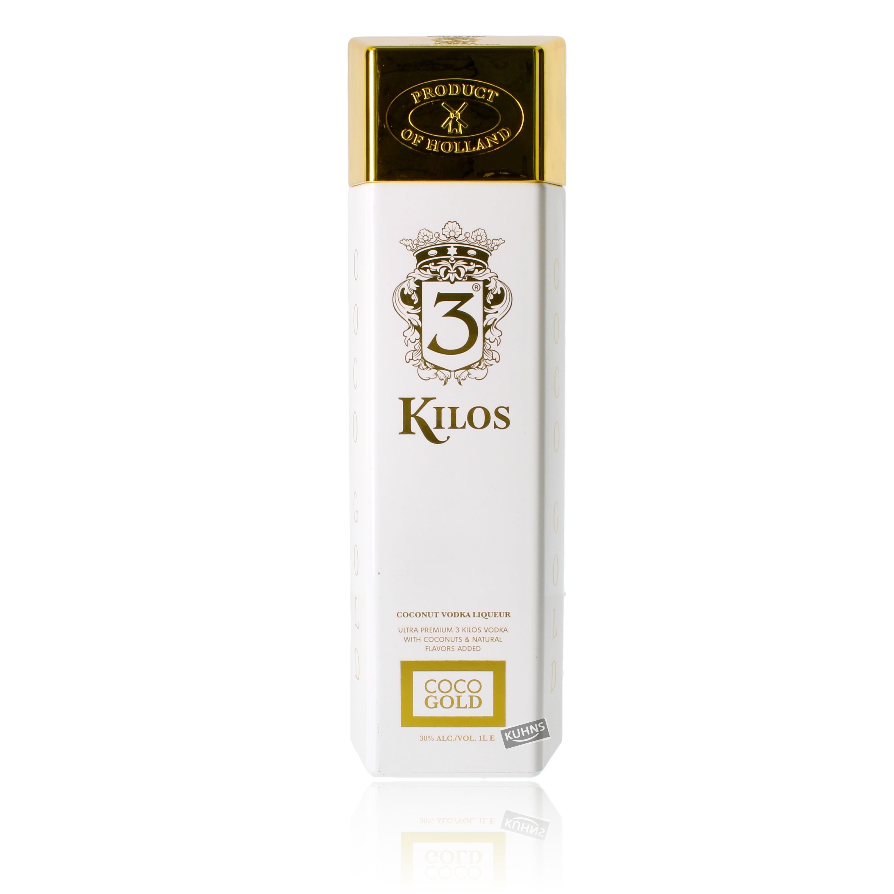 3 kilos Coco Gold 1.0 liter alc. 30% by volume, Coconut Vodka