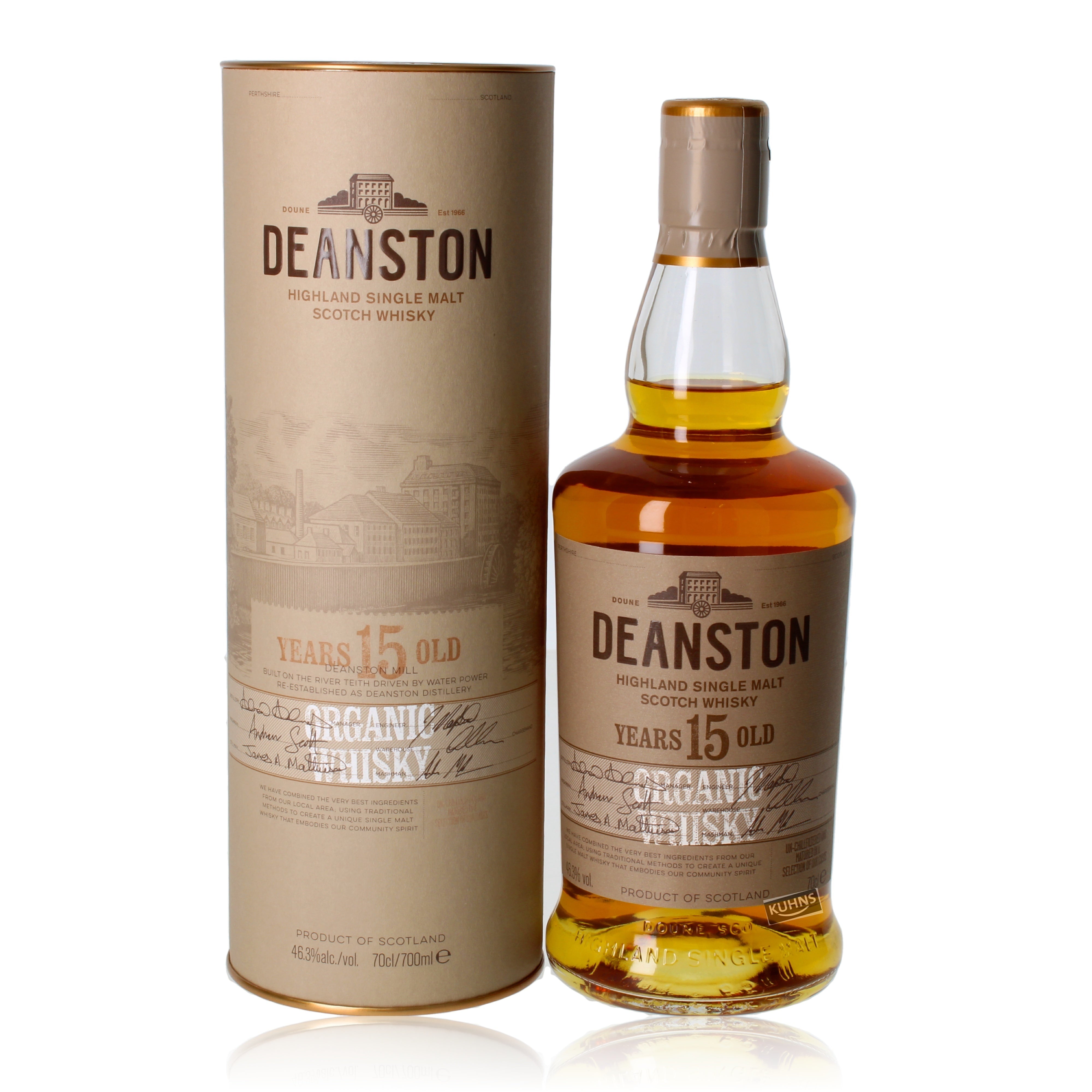 Deanston 15 Jahre Organic 0,7l, alk. 46,3 tilavuus-%