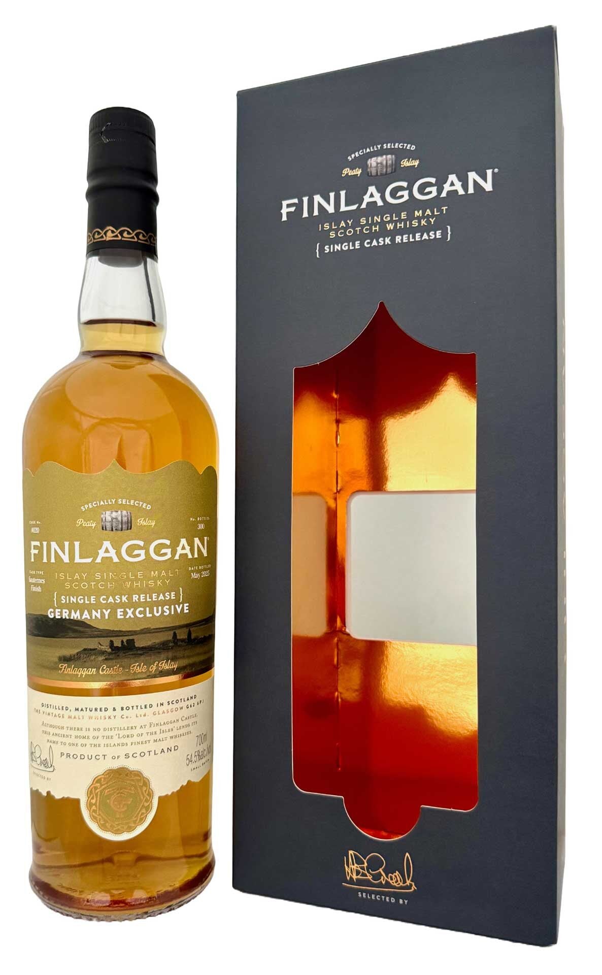 Finlaggan Sauternes Cask Finish 0,7l, alk. 54,5 tilavuusprosenttia.