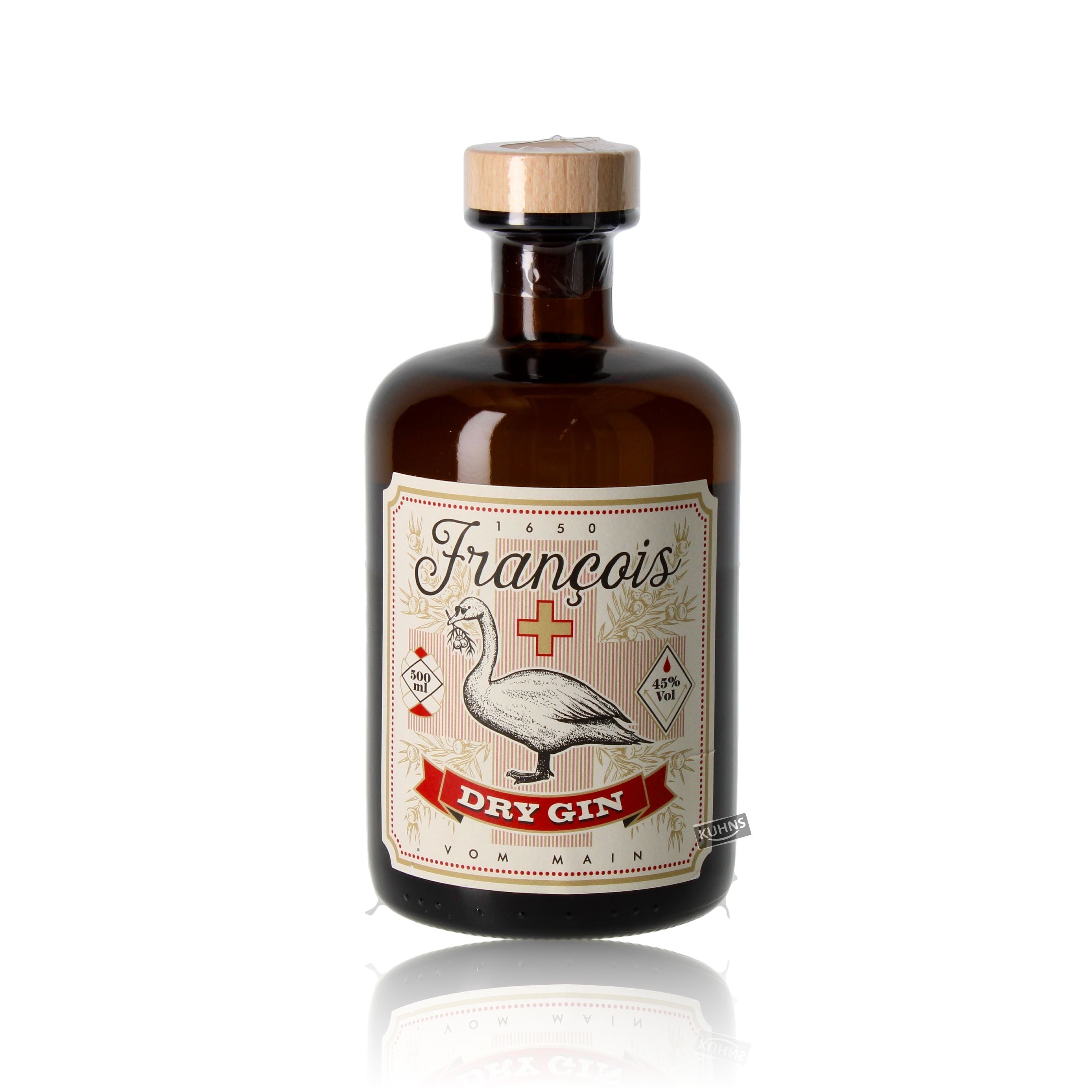 Francois Hanau Dry Gin 0,5l, alk. 45 til.-%, Gin Vom Main