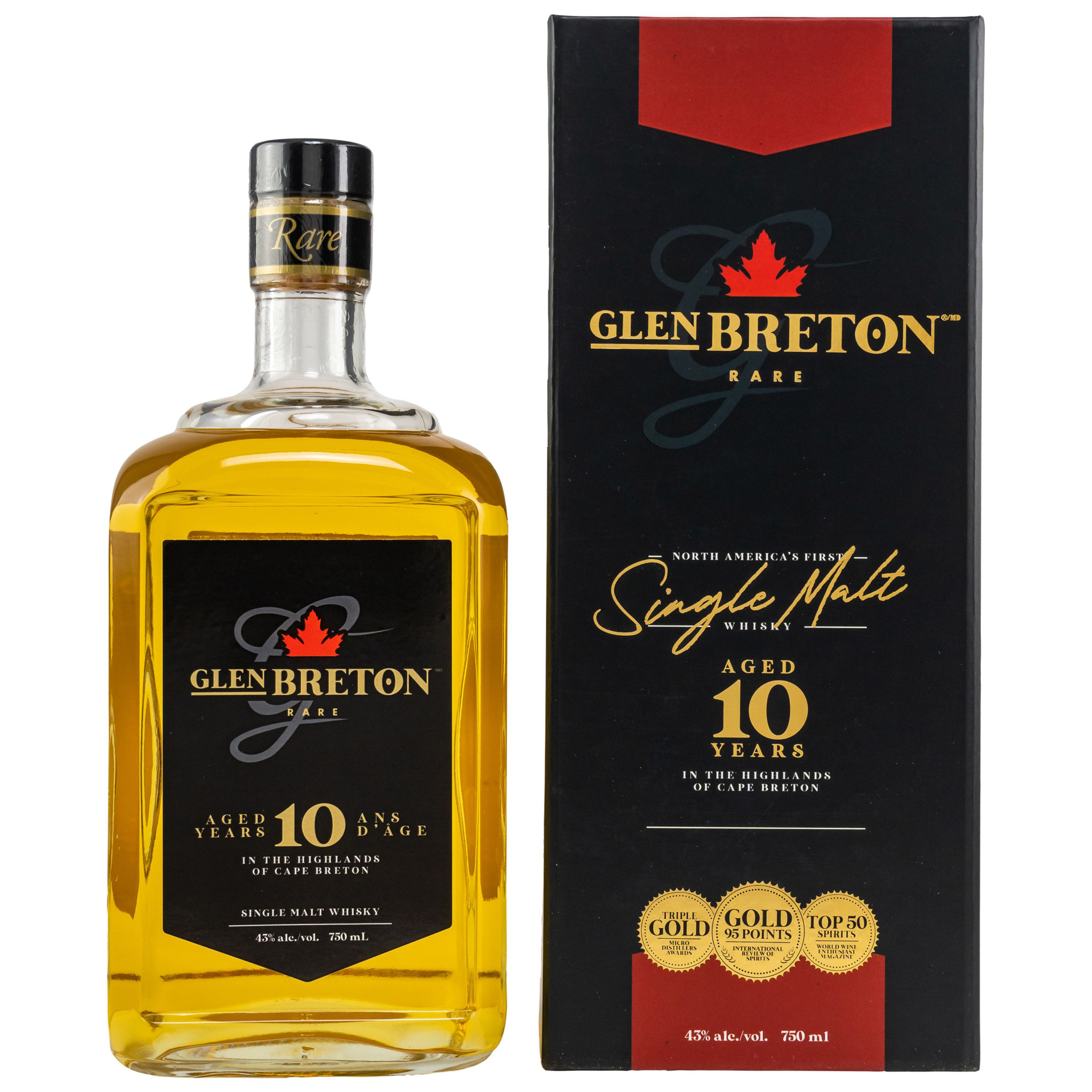 Glen Breton 10 Year Old Canadian Single Malt 0.7l, alc. 43% Vol.