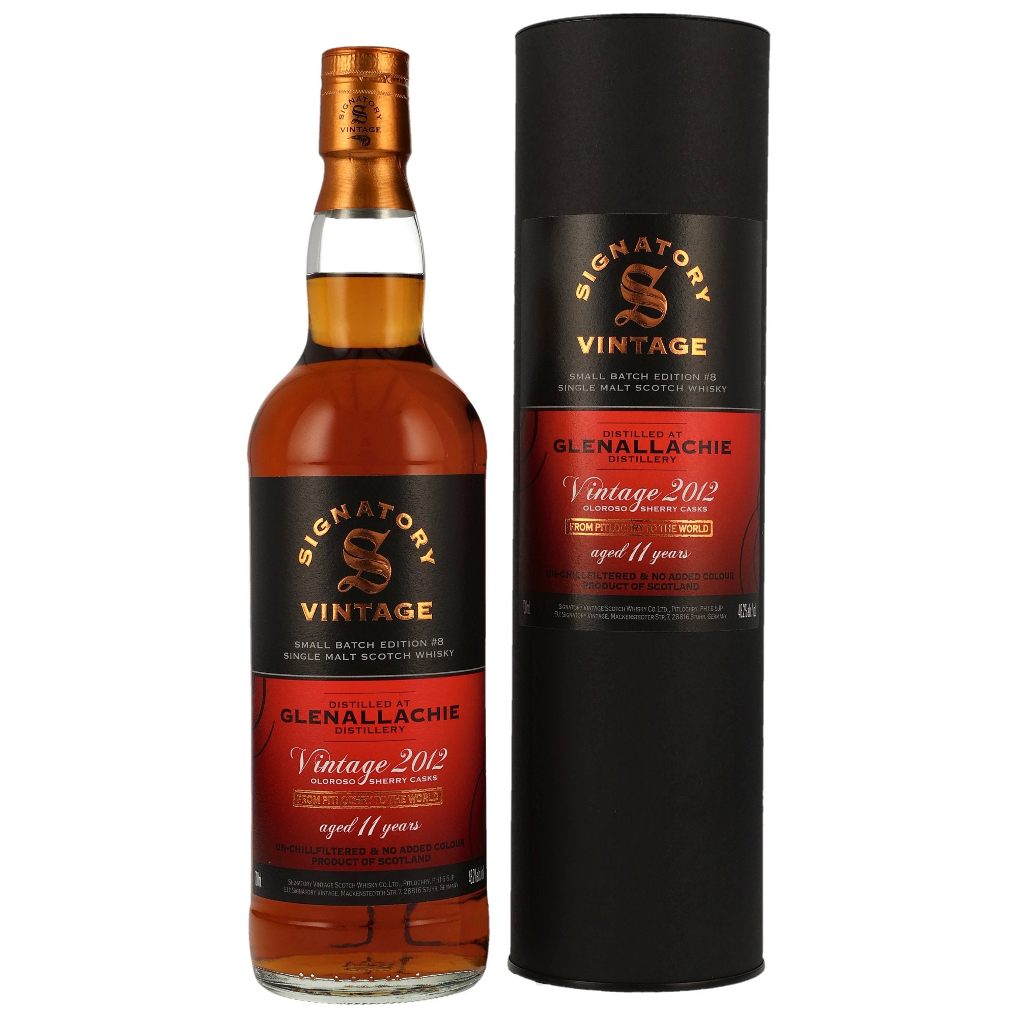 Glenallachie 2012 11 years Signatory 0.7l, alc. 48.2 Vol.-%