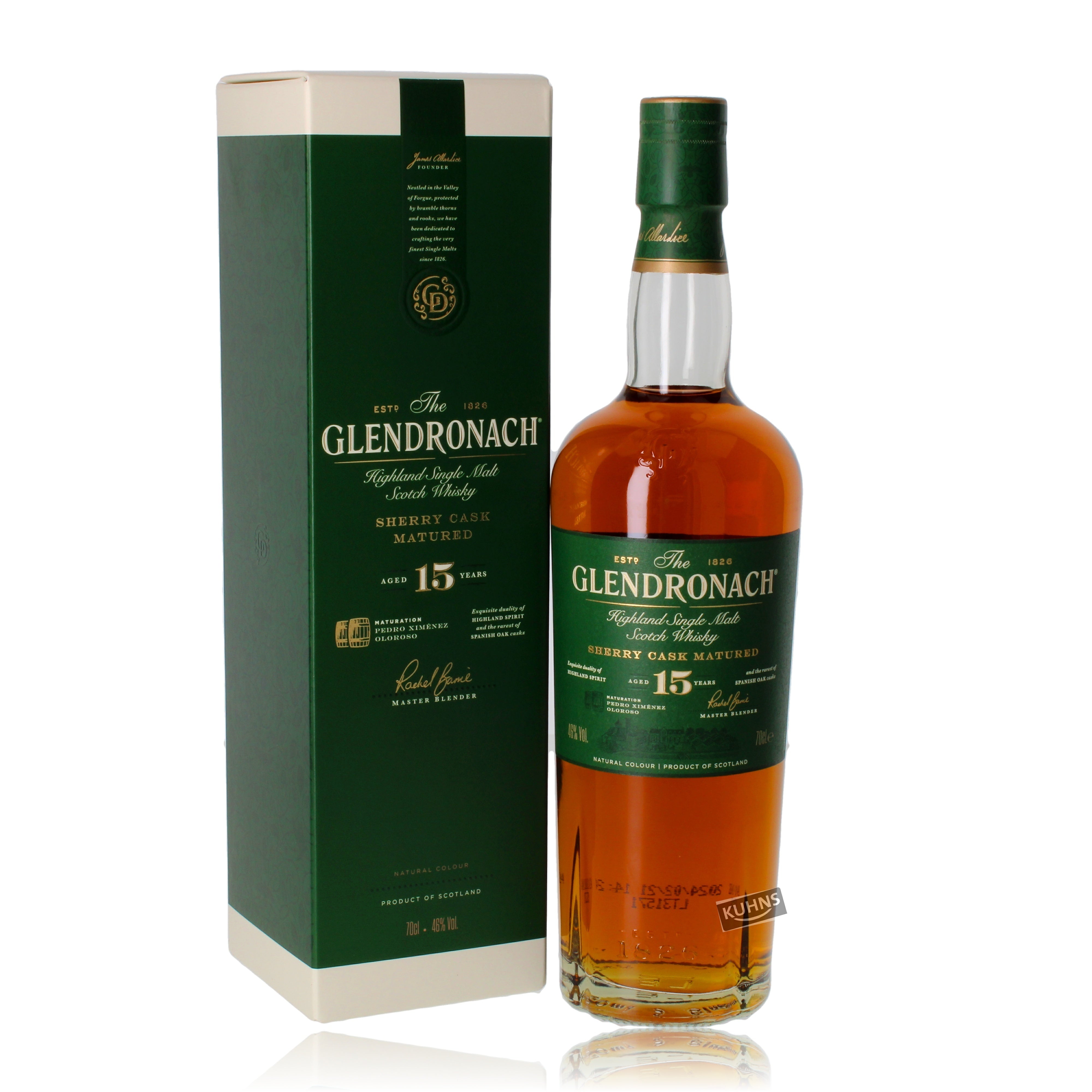 Glendronach 15 Year Old Sherry Cask 0.7l, alc. 46% Vol.