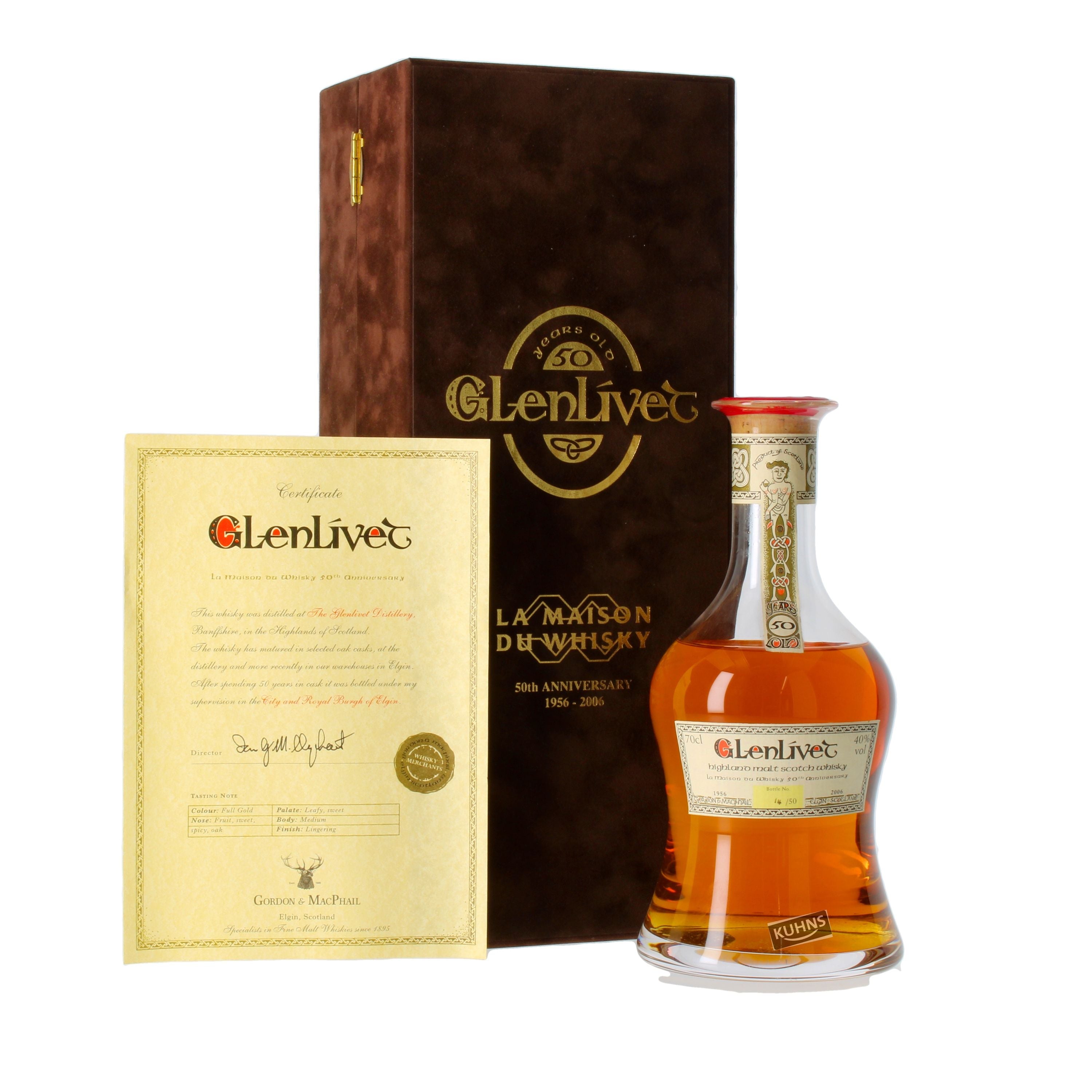 Glenlivet 1956-2006 50 Jahre Gordon&MacPhail Whisky 0,7l, alk. 40 tilavuus-%