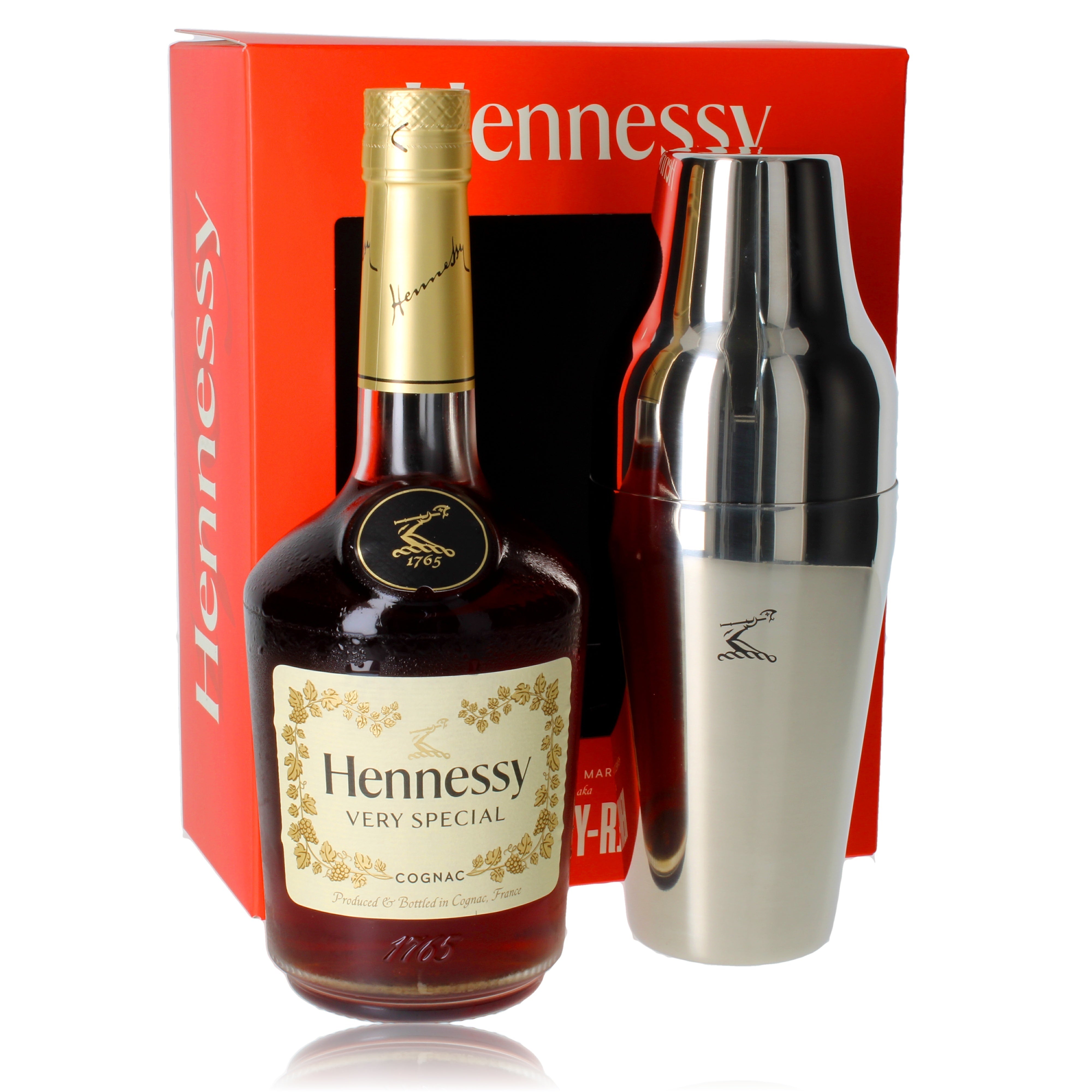 Hennessy VS Cognac shakerillä, 0,7 l, alkoholipitoisuus 40 %