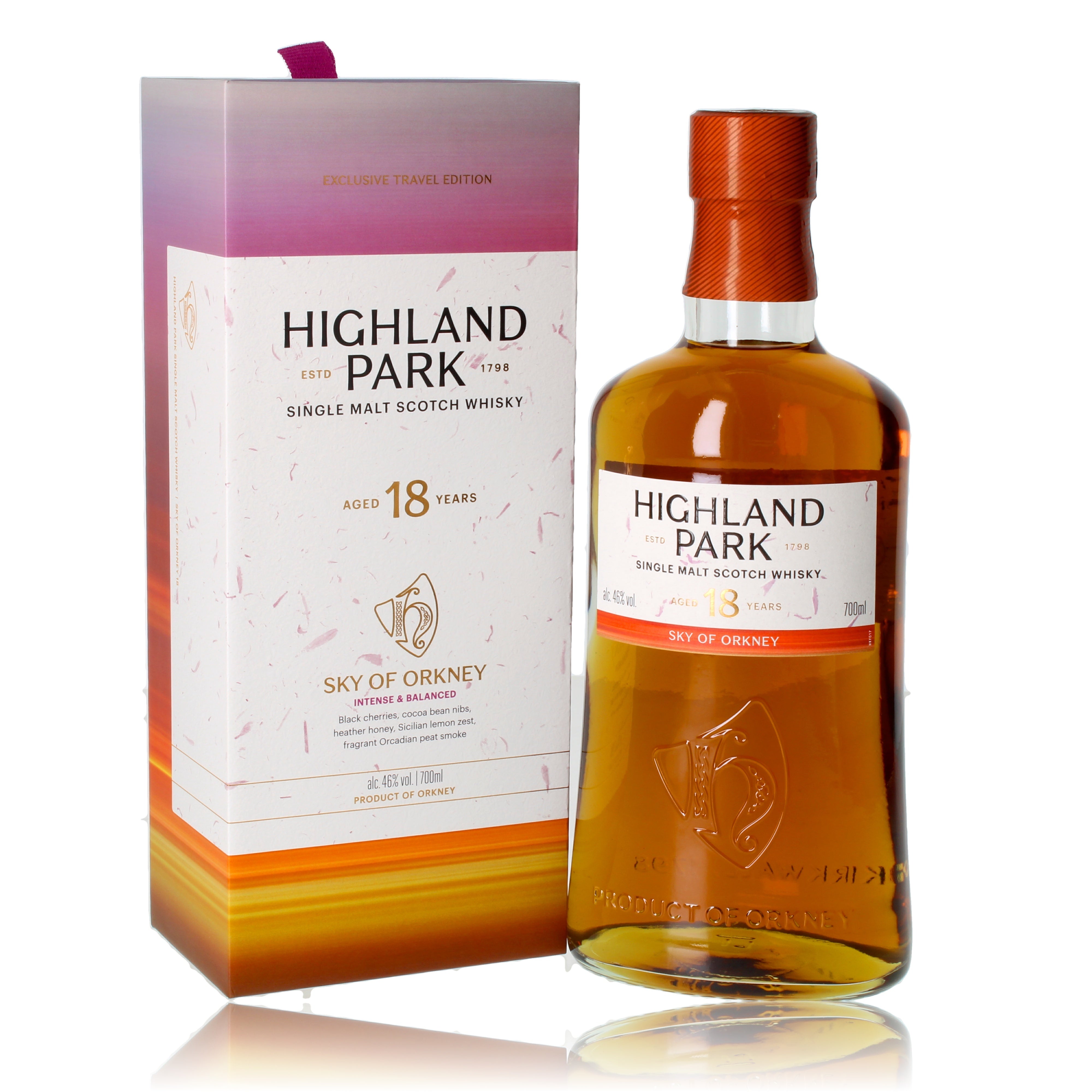 Highland Park 18 vuotta vanha Sky of Orkney 0,7 l alkoholia 46 tilavuusprosenttia