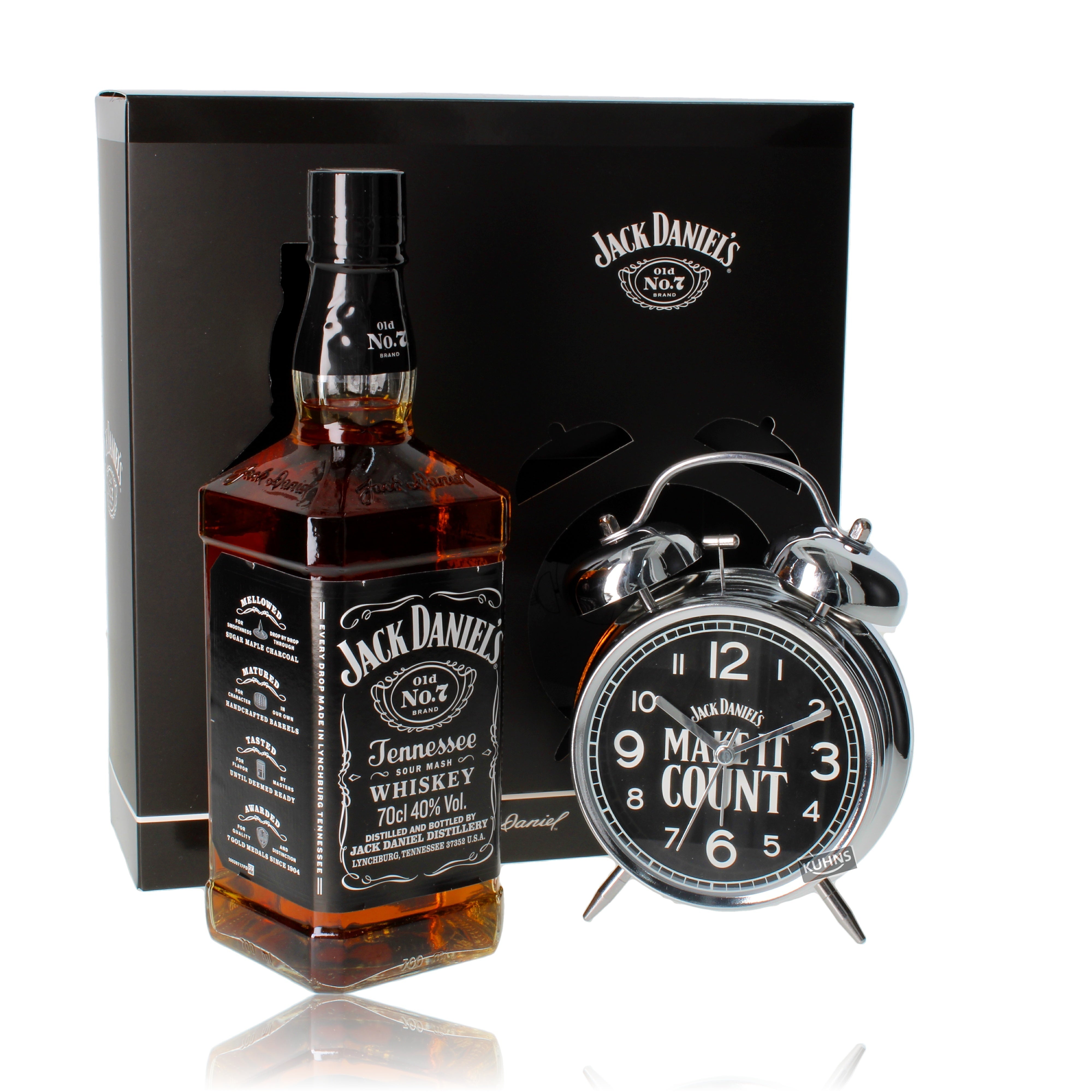 Jack Daniel´s Wecker Kello Geschenkset 0,7l alk. 40 tilavuus-%