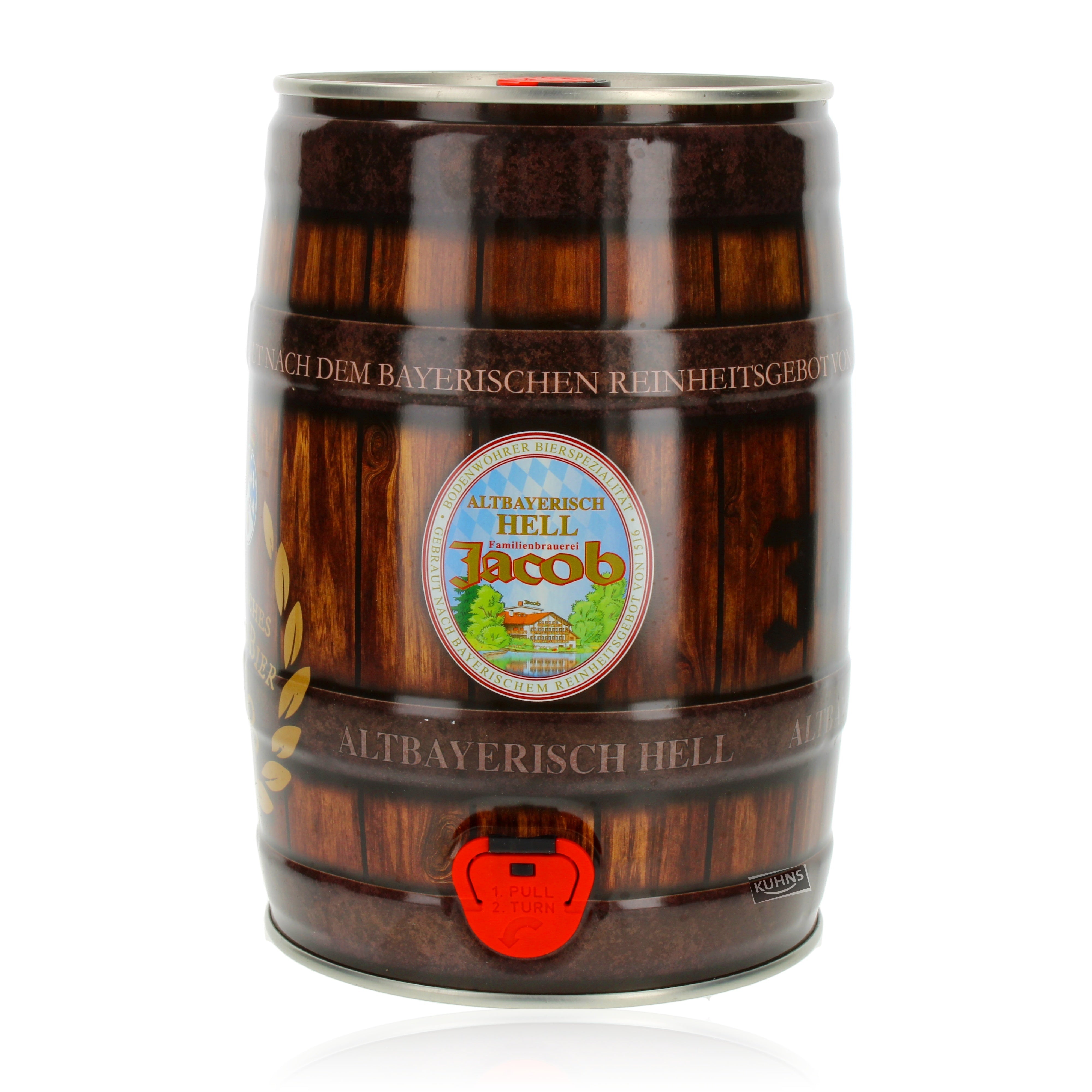 Jacob Altbayerisch Hell Partyfass 5,0l, alk. 4,9 tilavuus-%