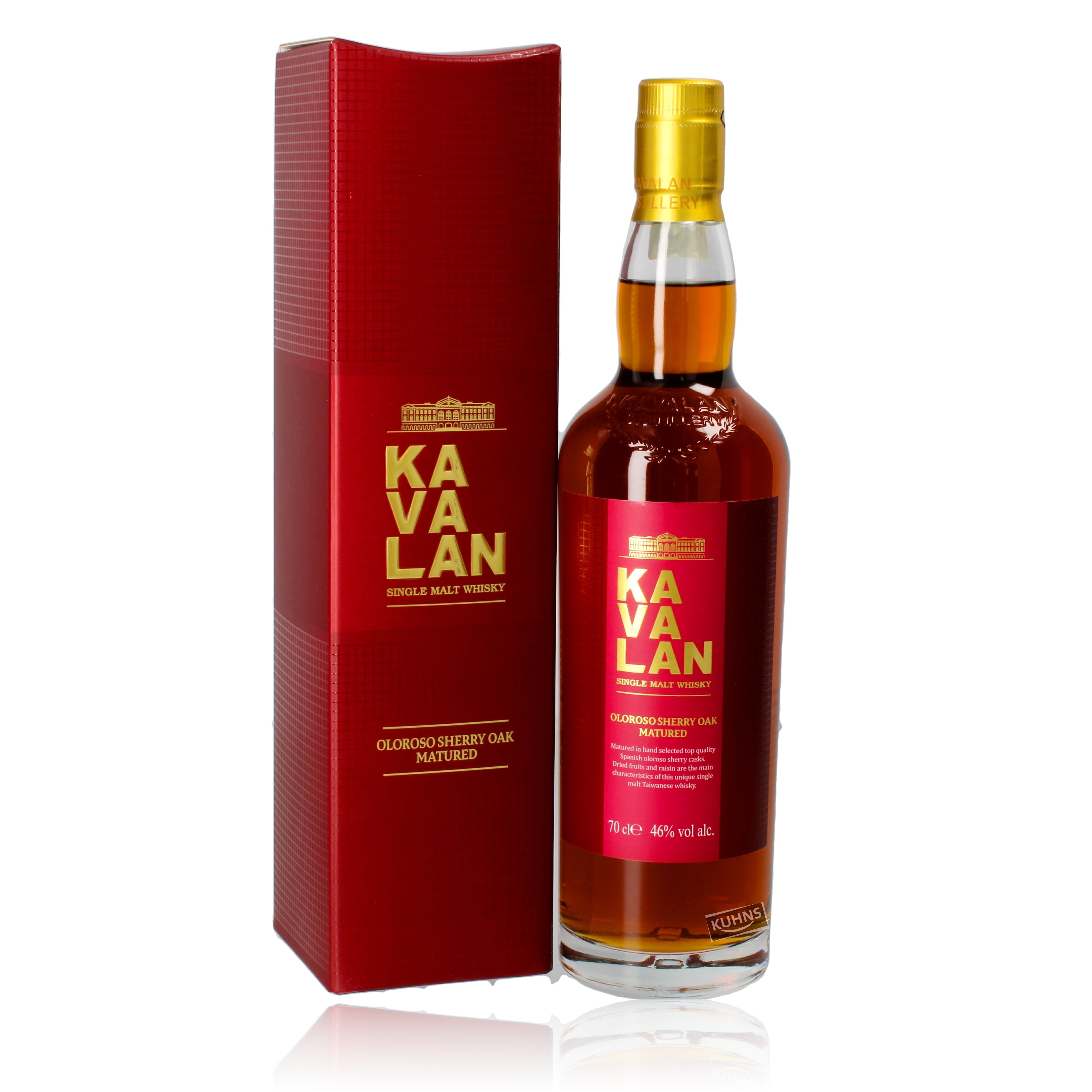 Kavalan Oloroso Sherry Oak, 0,7l, alk. 46 tilavuus-%