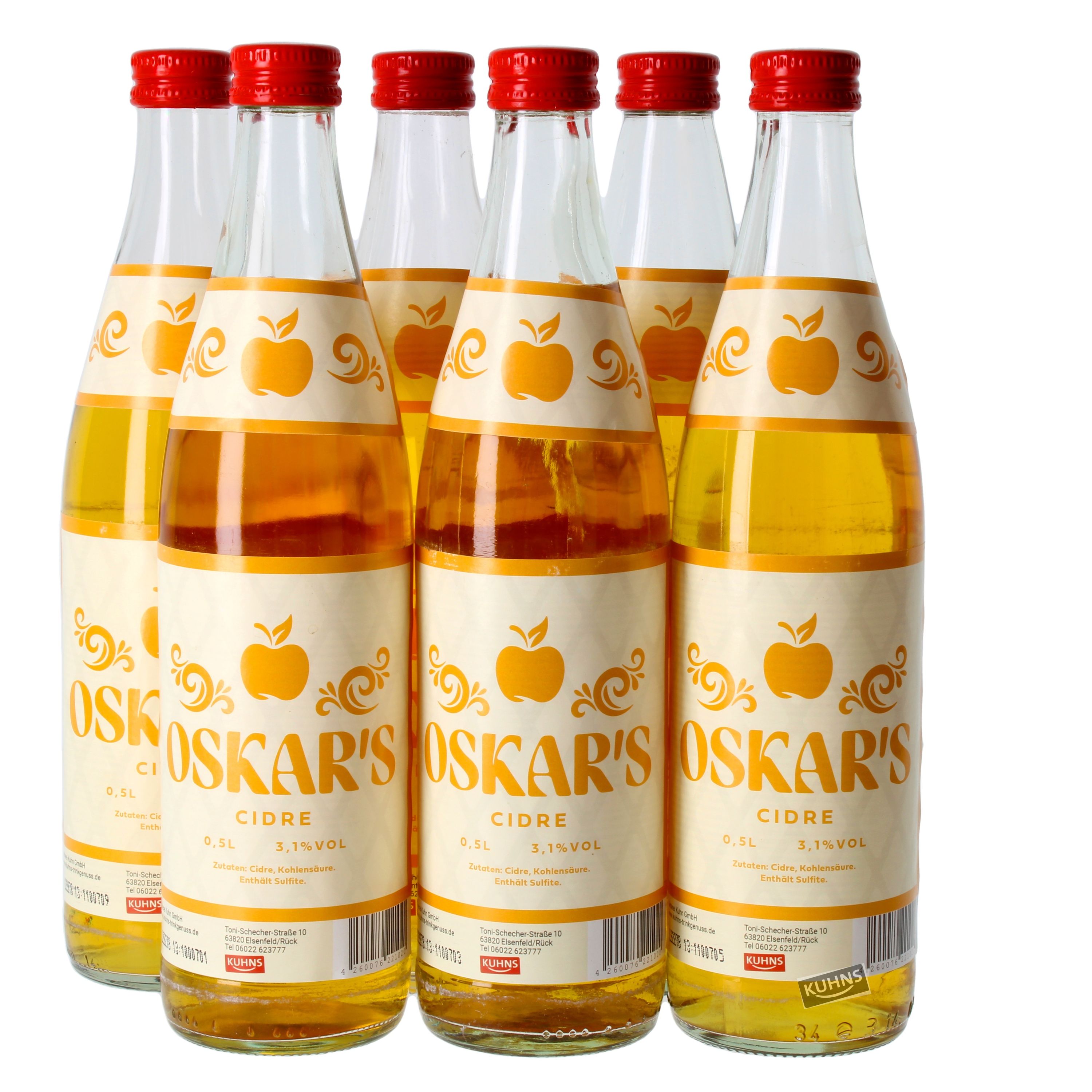 OSKAR`S Cidre 6x0,5l, alc. 3,1 Vol.-%