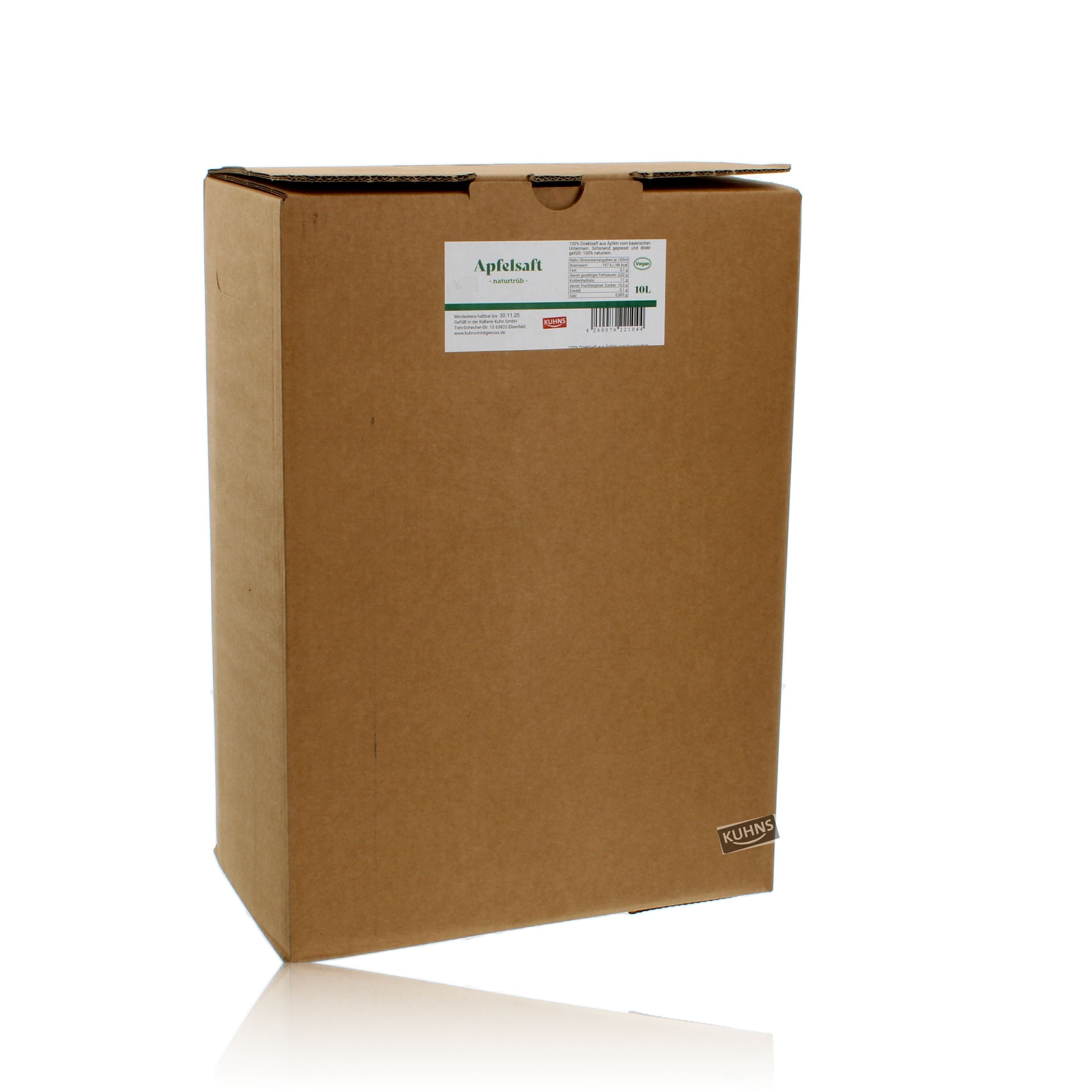 Kuhns Apple Juice Naturally Cloudy Fruity Sweet Bag in Box 10.0l