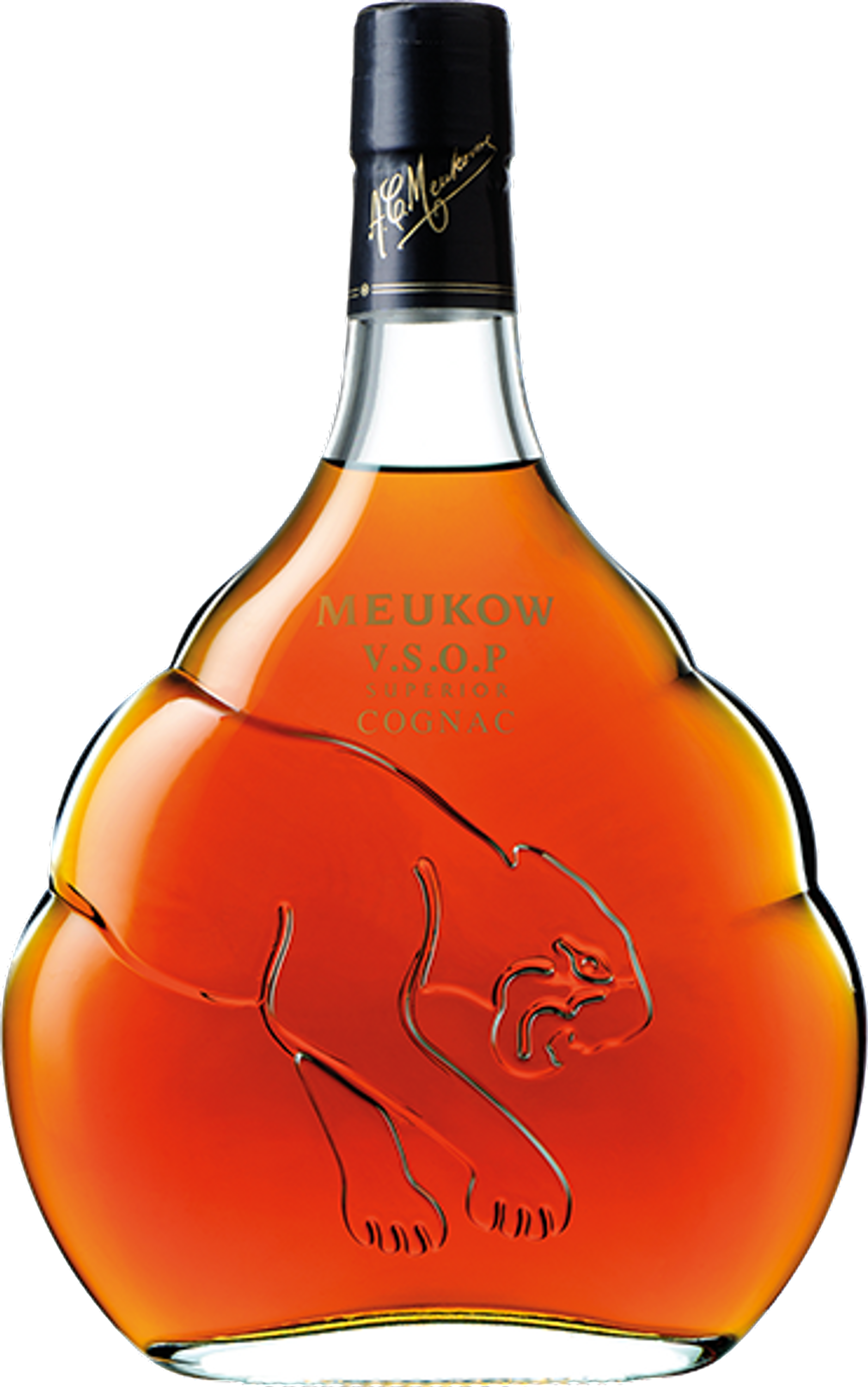 MEUKOW（ミュコー）コニャック VSOP パンサー型ボトル700ml 40% ミュコー VSOP クリアパンサー – 酒類ドットコム