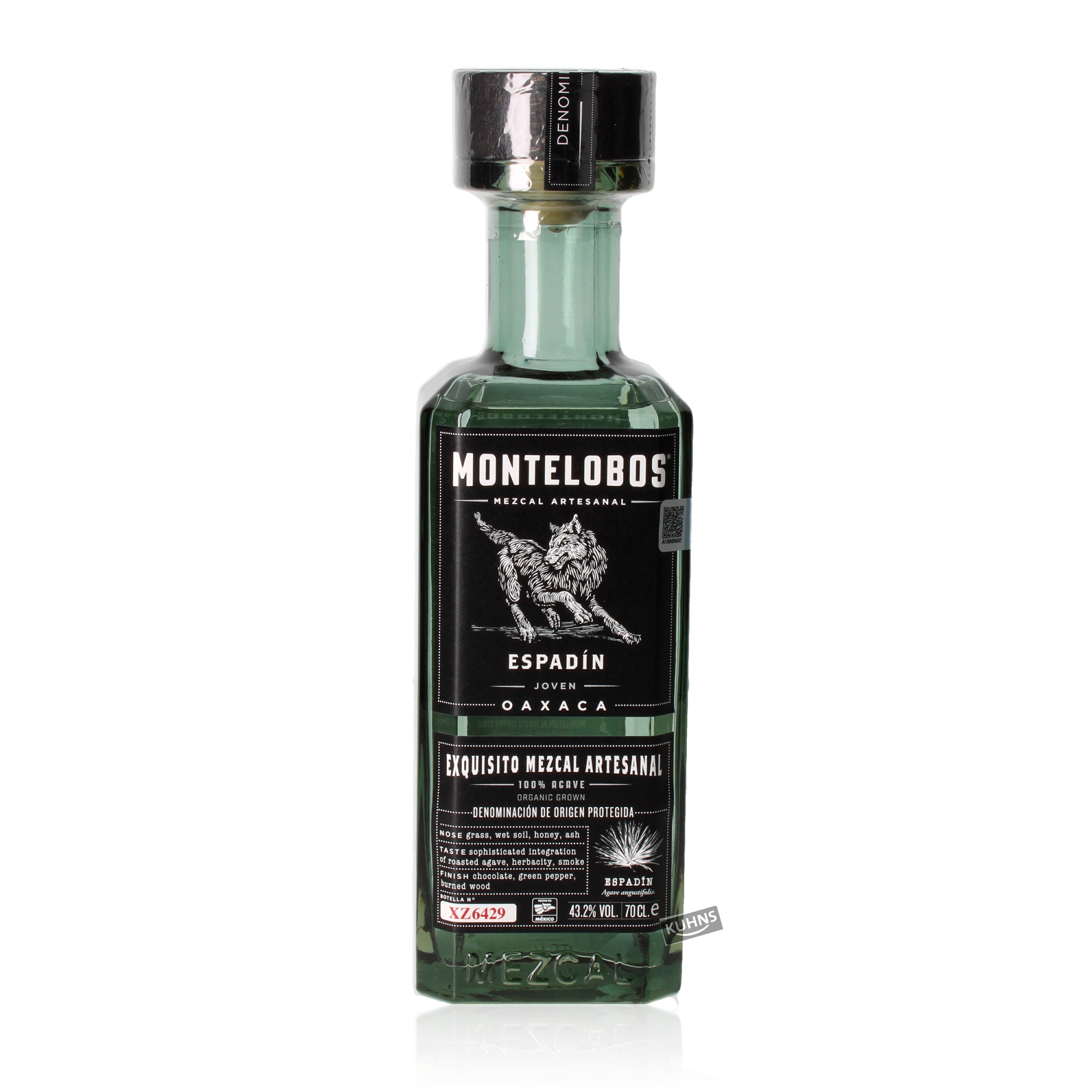 Montelobos Espadin Mezcal 0,7l, alk. 43,2 tilavuus-%