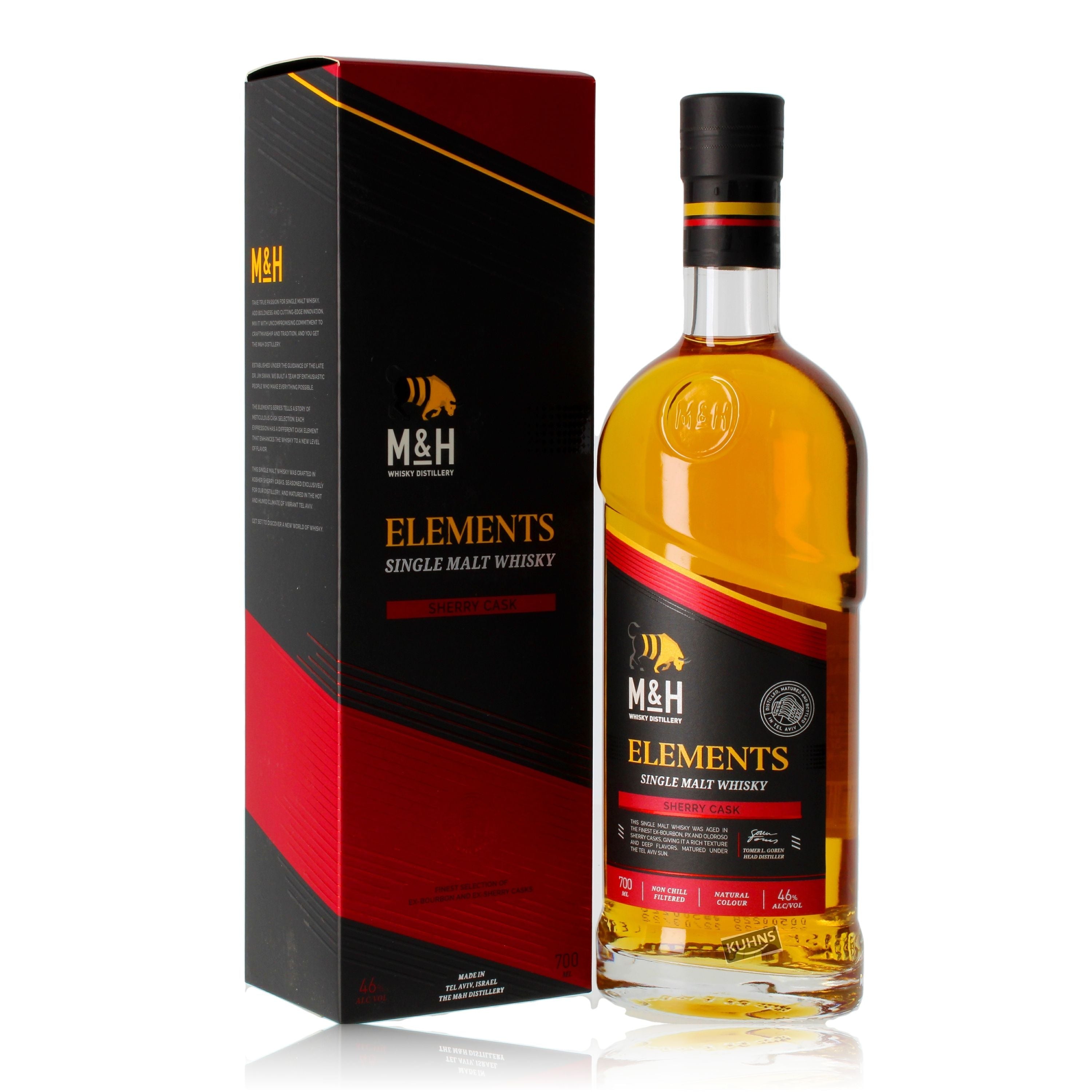 Milk & Honey M&H Elements Sherry Cask 0,7l, alk. 46 tilavuus-%