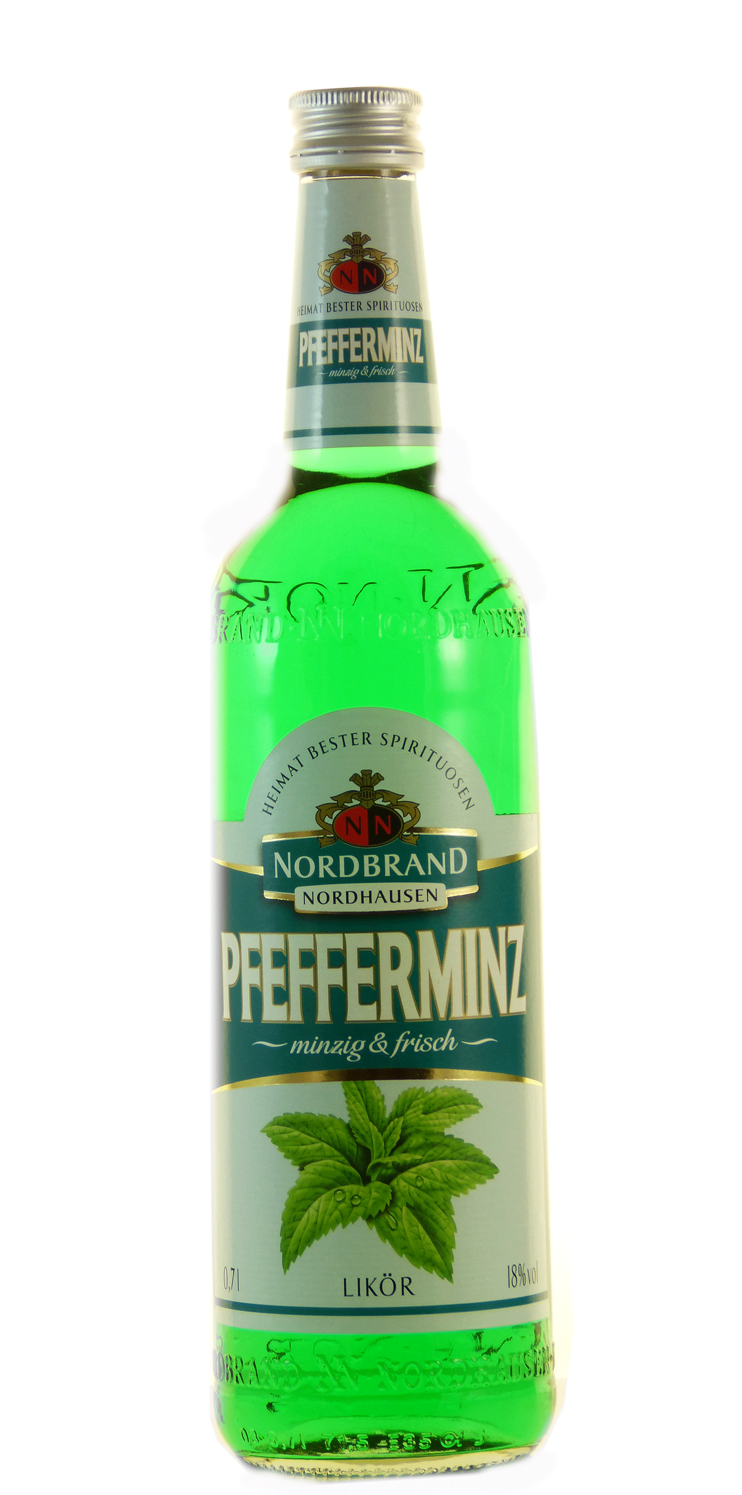 Nordbrand Pfefferminzlikör 0,7l, alc. 18 Vol.-%