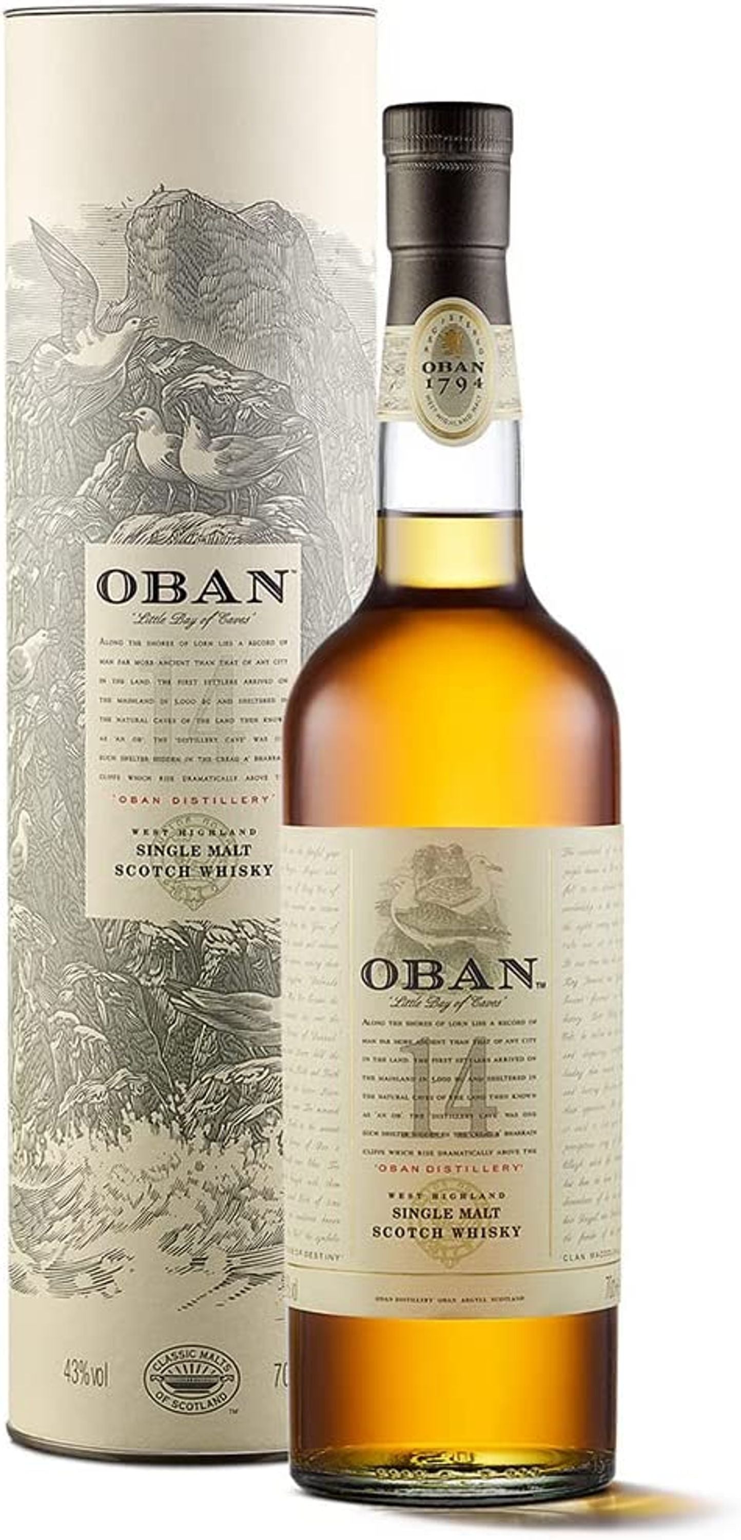 Oban 14 years 0.7l, alc. 43 Vol.-%