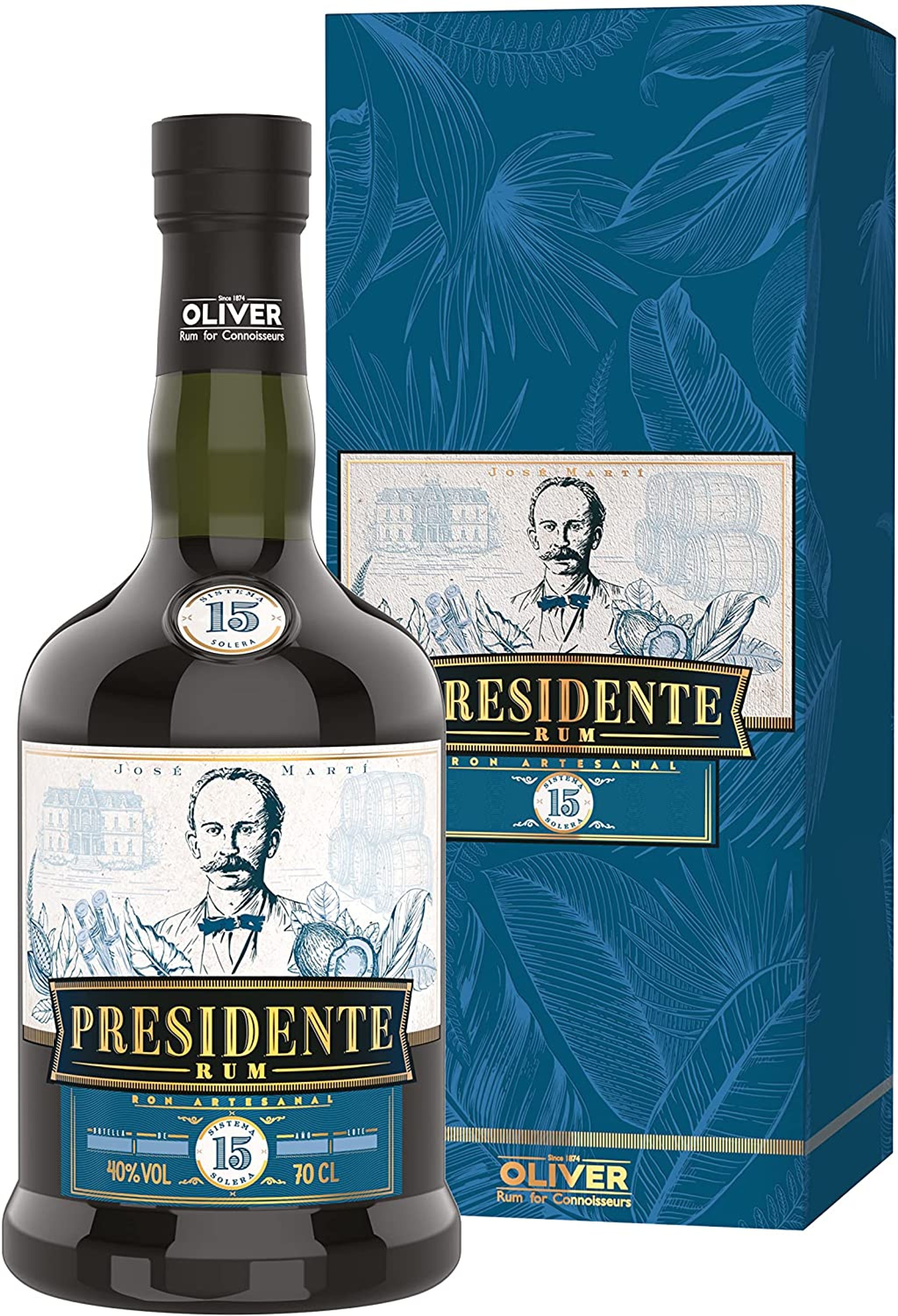 Presidente Marti 15 Jahre Solera Rommi 0,7l, alk. 40 tilavuus-%