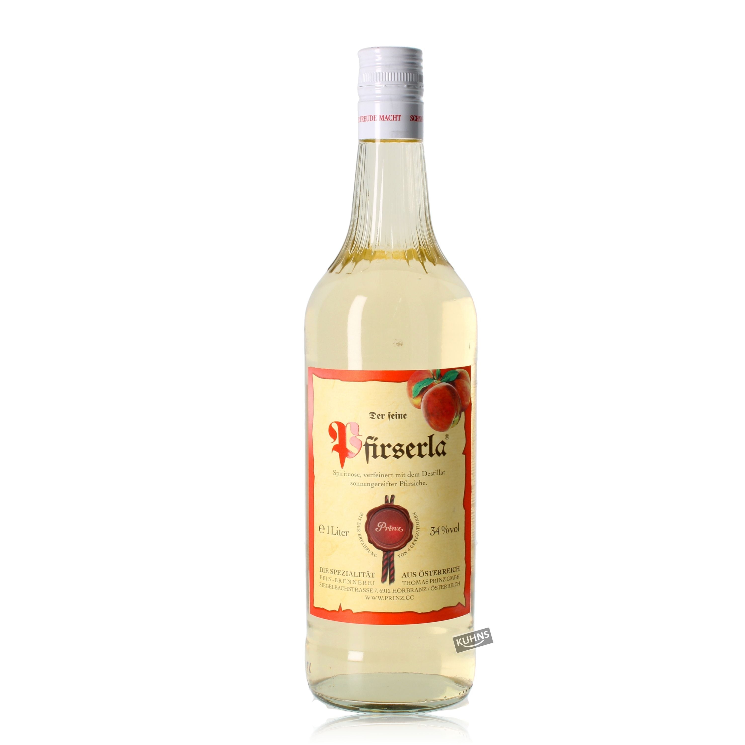 Prinz Pfirserla 1,0l, alk. 34 tilavuus-%