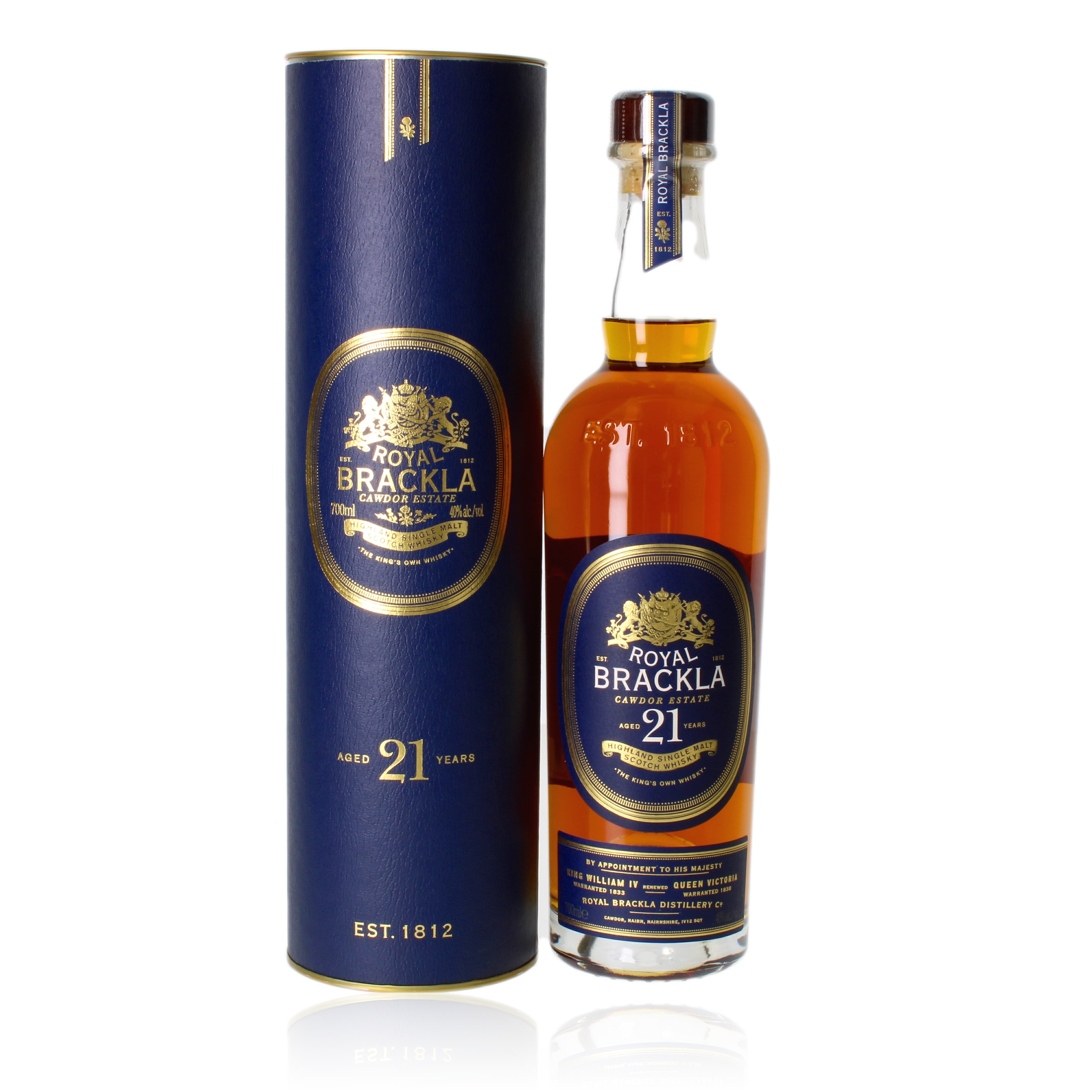 Royal Brackla 21 Jahre 0,7l, alk. 40 tilavuus-%