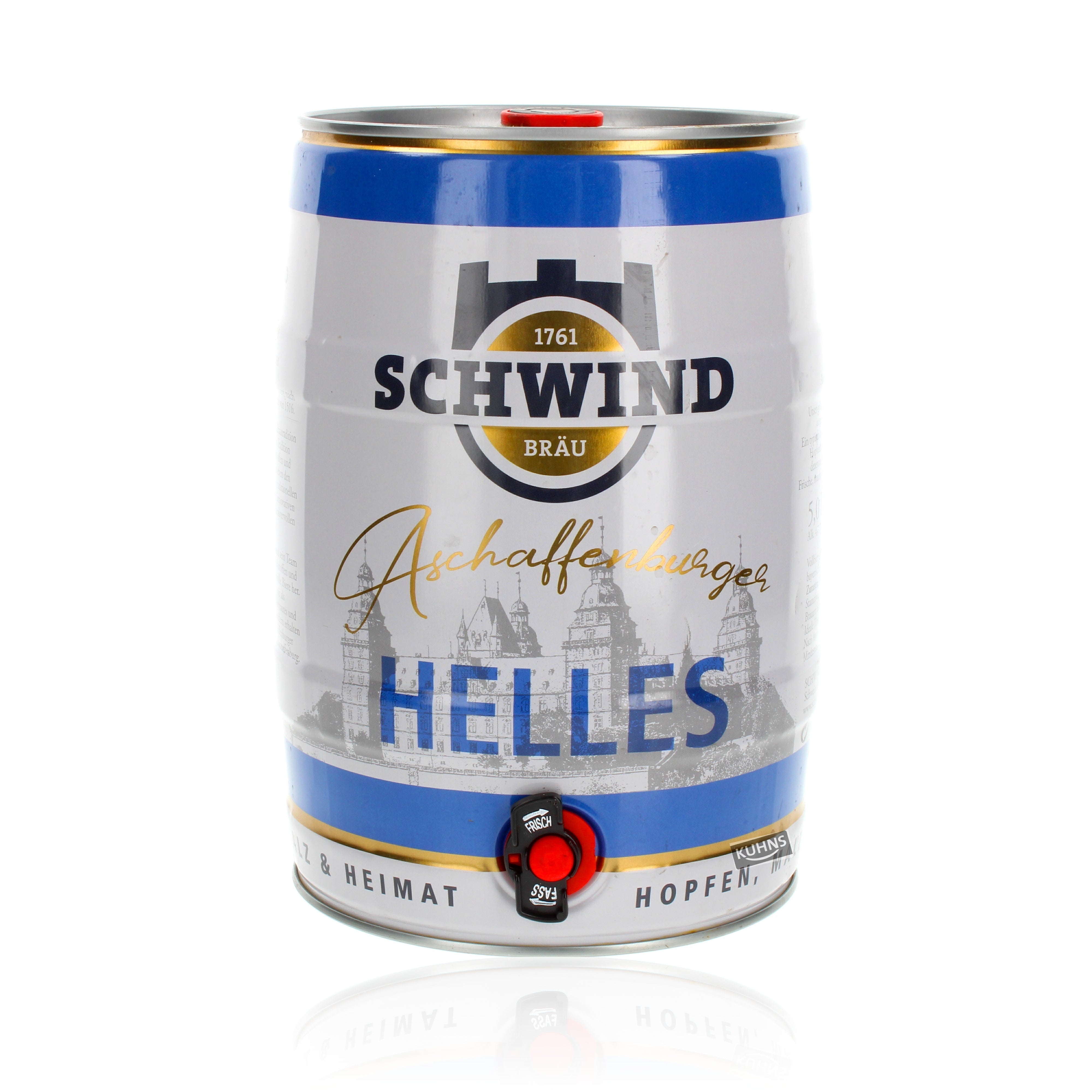 Schwind Bräu Helles Partydose 5l, alk. 4,7 tilavuus-%