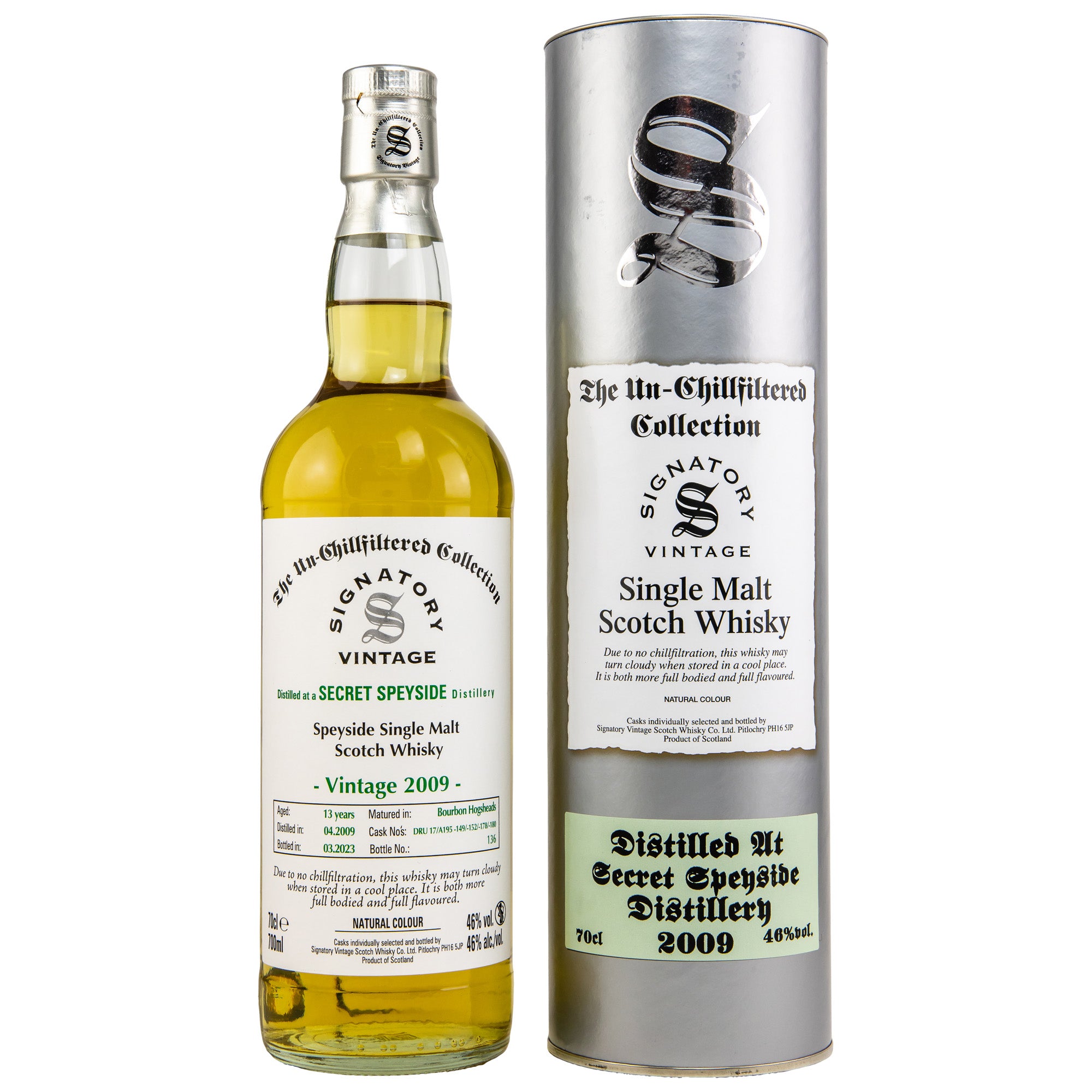 Secret Speyside 13 Jahre 2009/2023 Signatory 0,7l alc. 46 Vol.-%