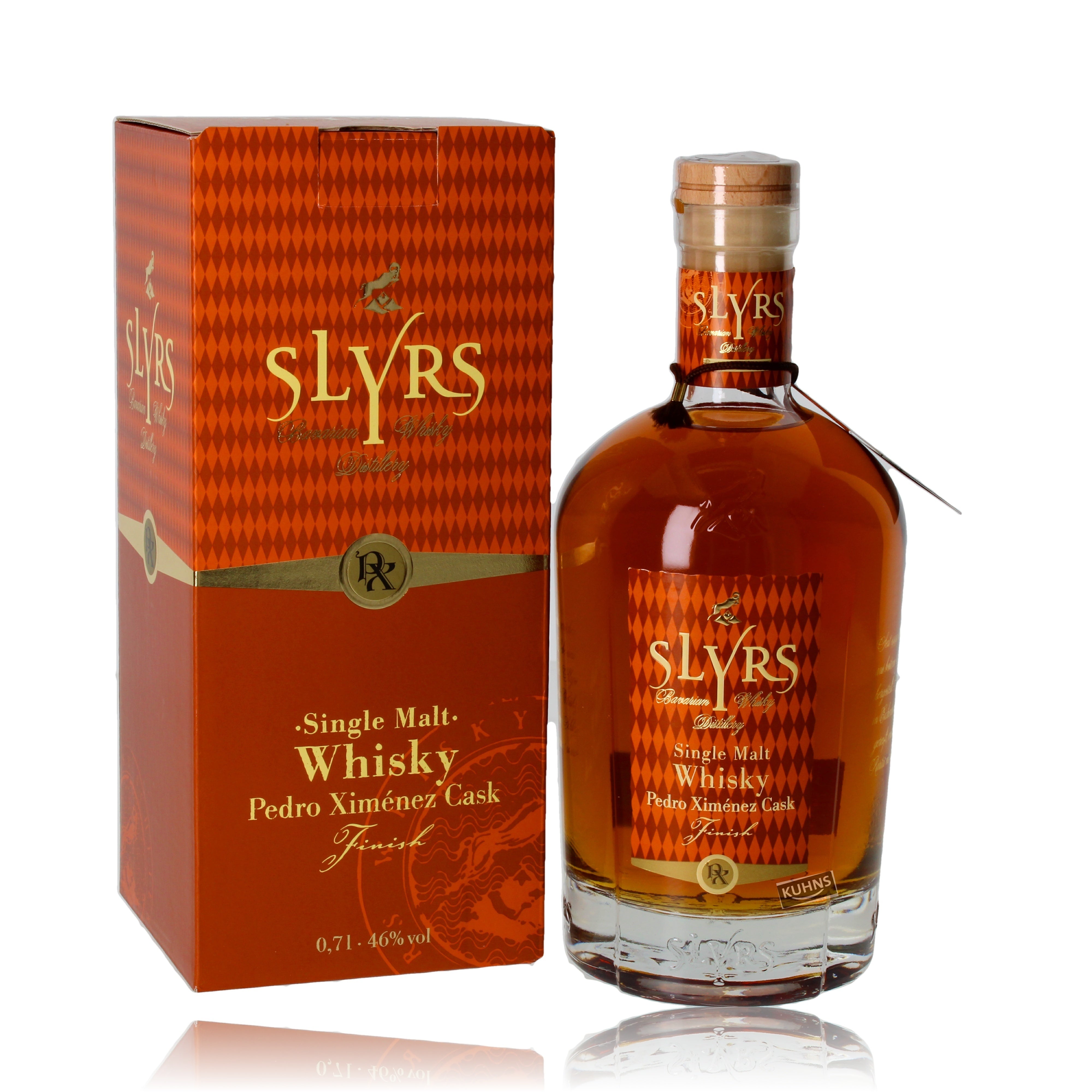 Slyrs Pedro Ximénez Cask Single Malt Whisky 0,7l, alk. 46 tilavuusprosenttia.