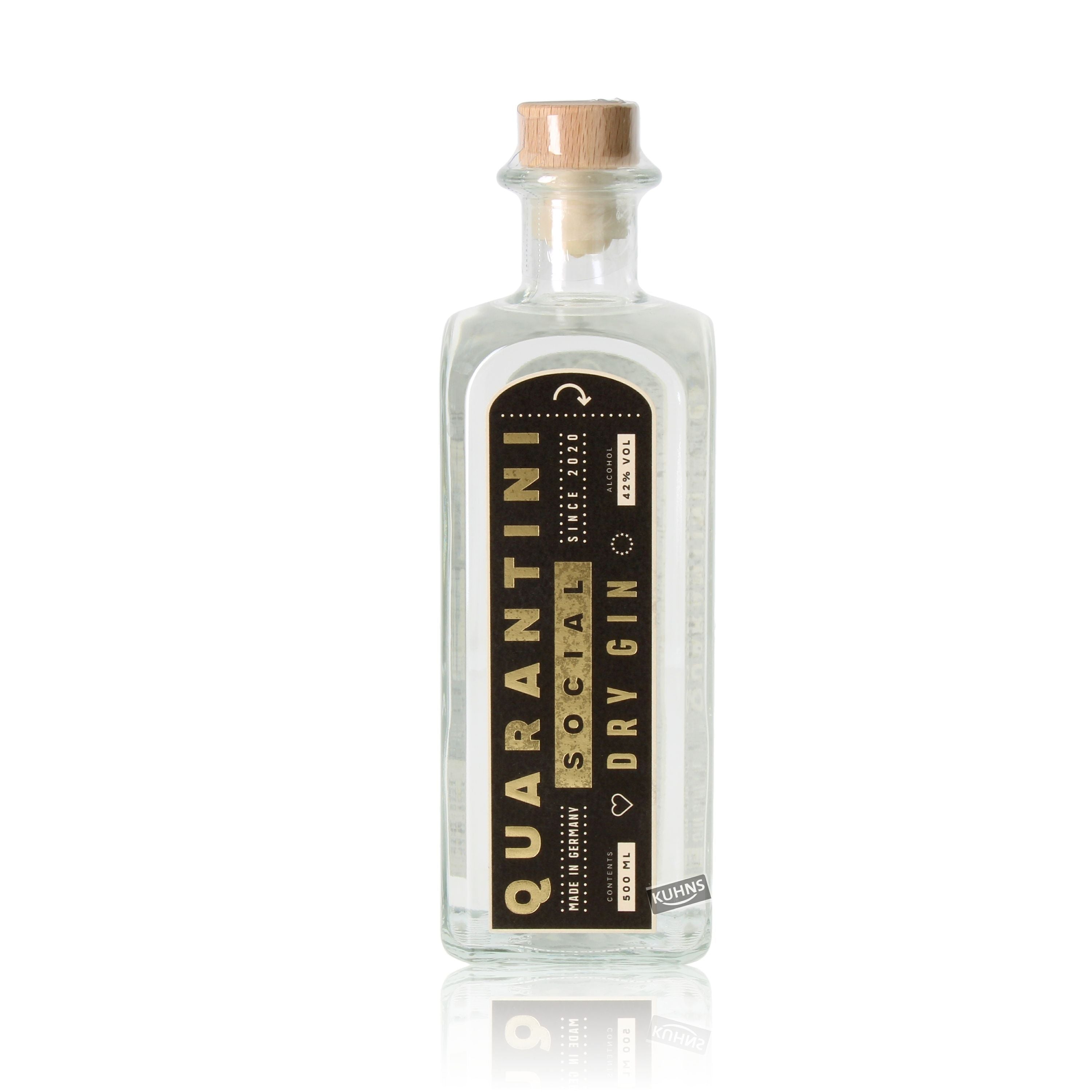 Quarantini Social Dry Gin 0,5l, alk. 42 til.-%, Gin Deutschland