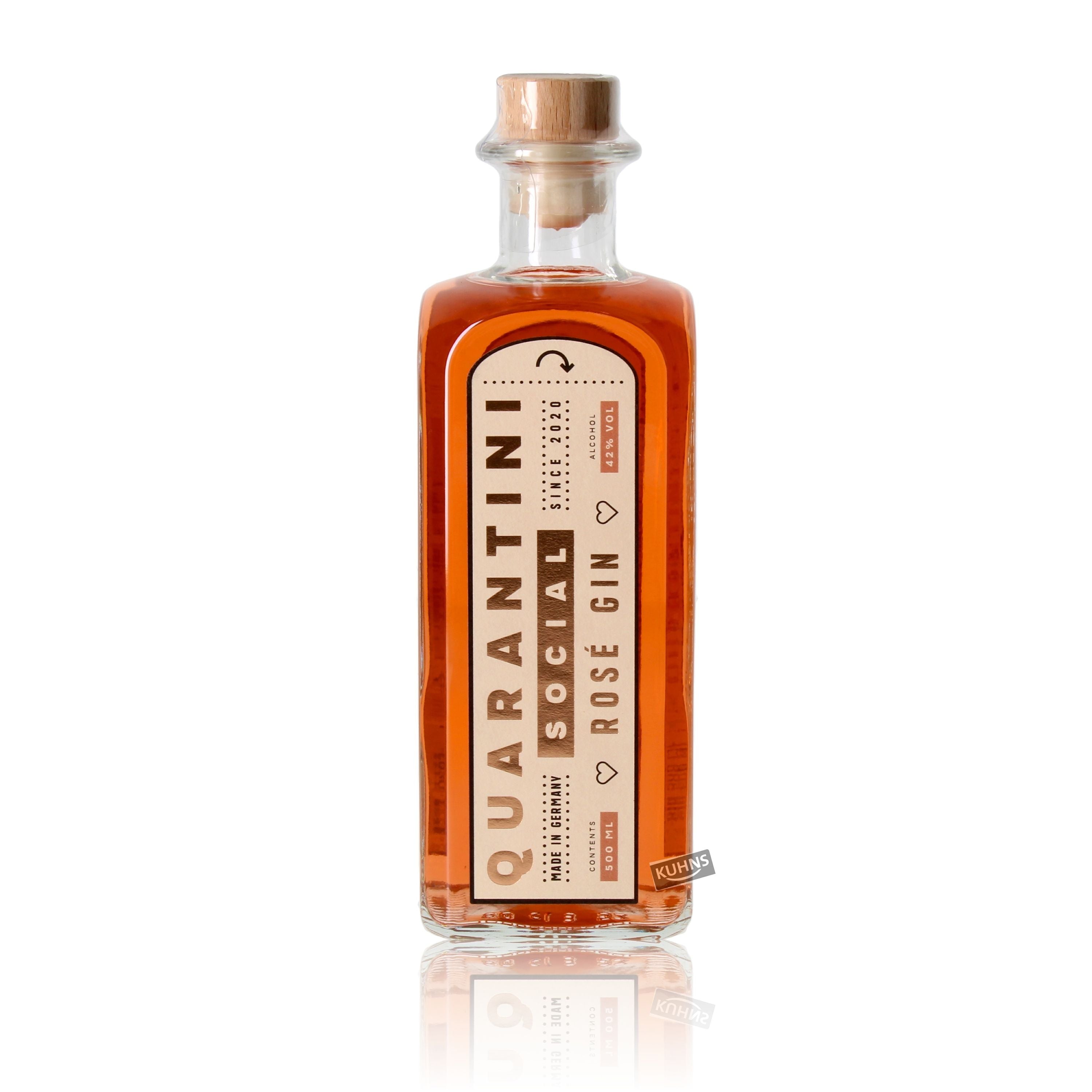 Quarantini Social Rosé Gin 0,5l, alk. 42 til.-%, Gin Deutschland