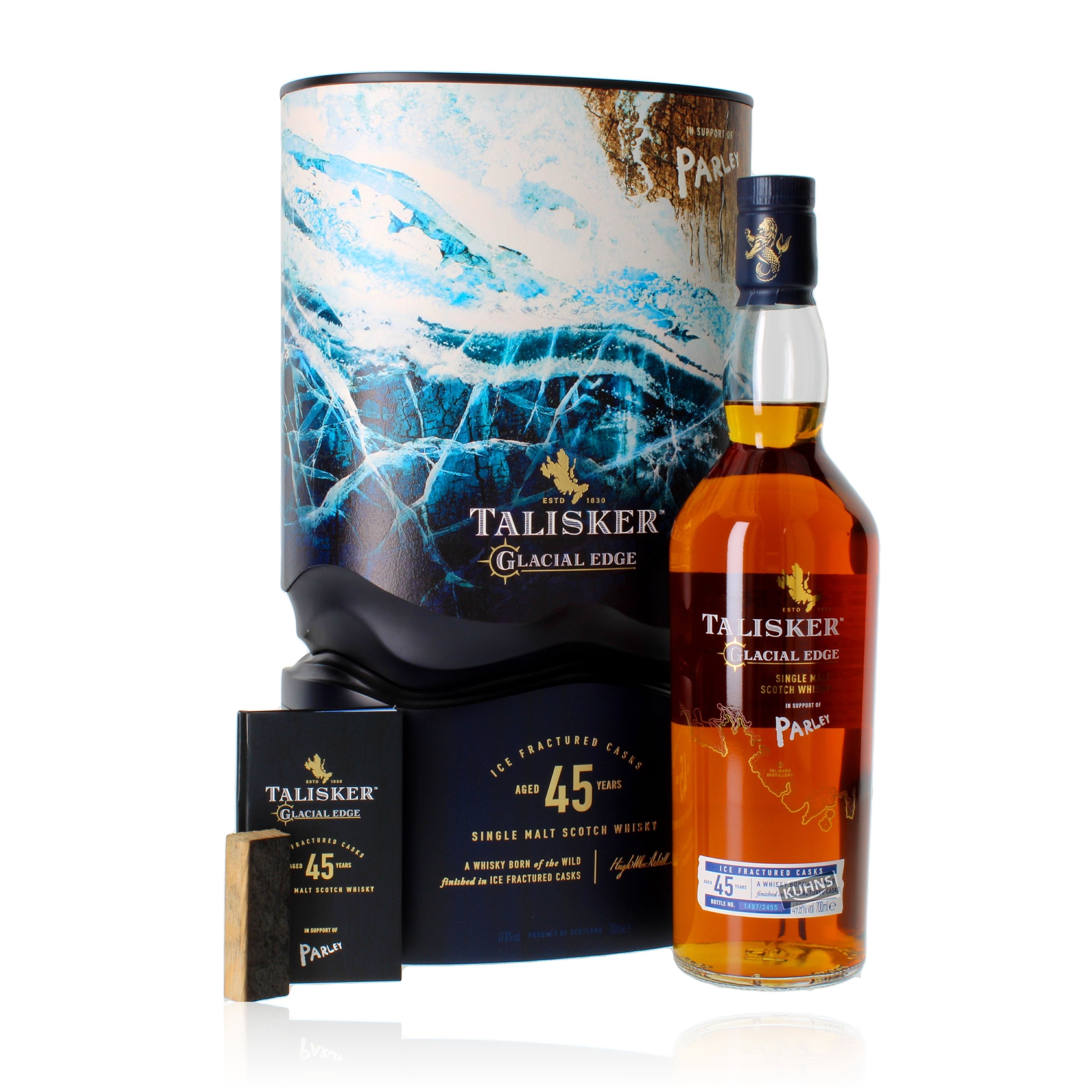 Talisker 45 Years Glacial Edge 0,7 l, alkoholipitoisuus 49,8 %.
