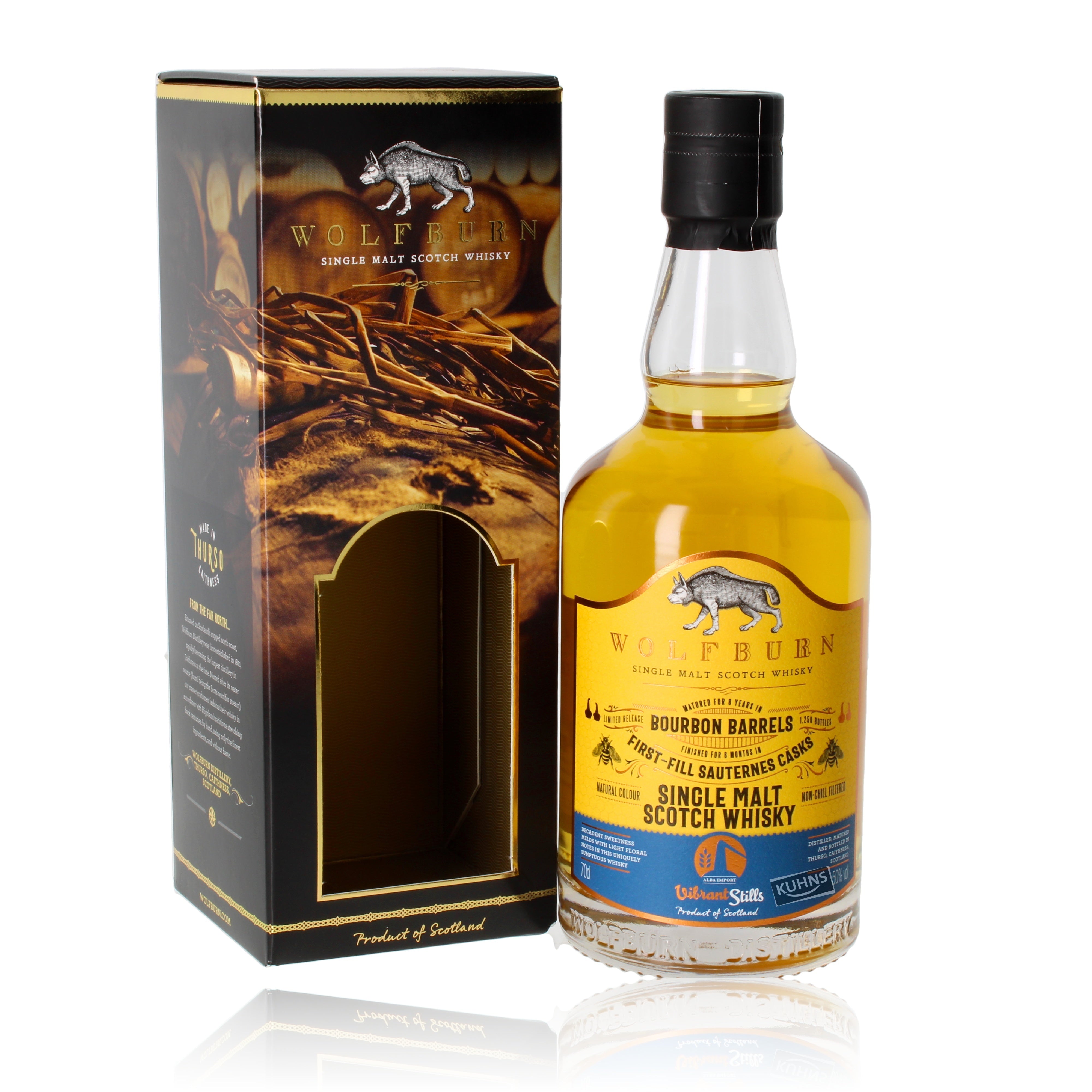 Wolfburn Vibrant Stills First-Fill Sauternes Cask 8 years 2016/2024 0.7l, alc. 49.9 Vol.-%