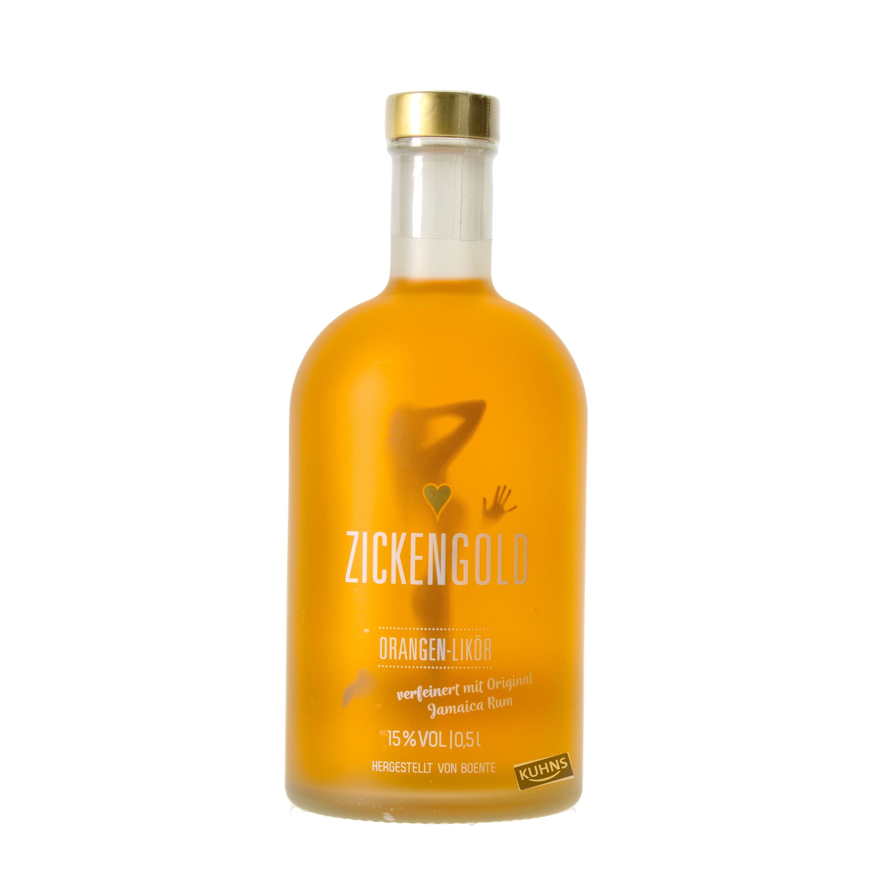 Zickengold appelsiinilikööri 0,5l, alk. 15 tilavuusprosenttia.